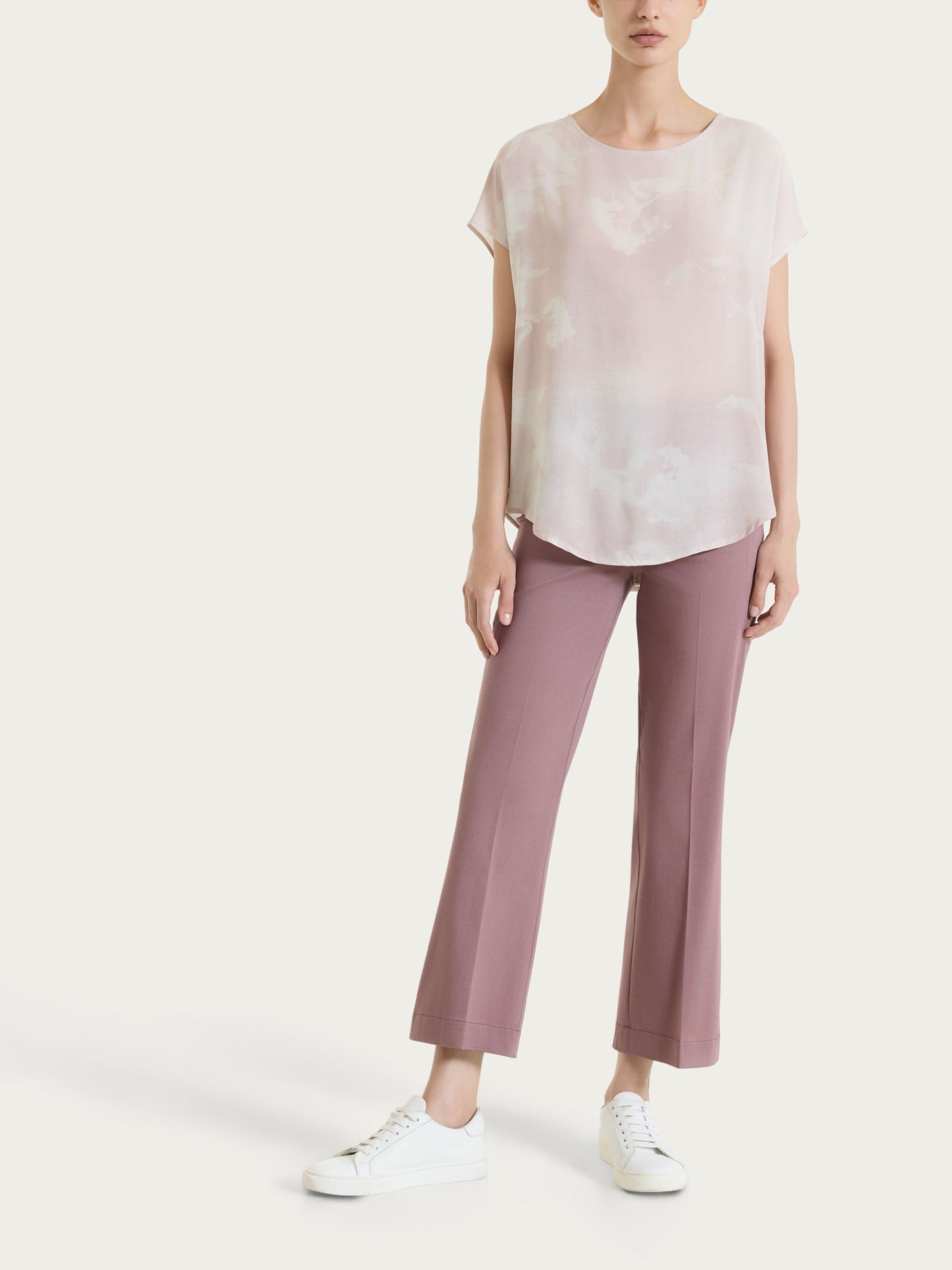Ragno Satin Power Pantalone Flare Twilight Mauve Cotone