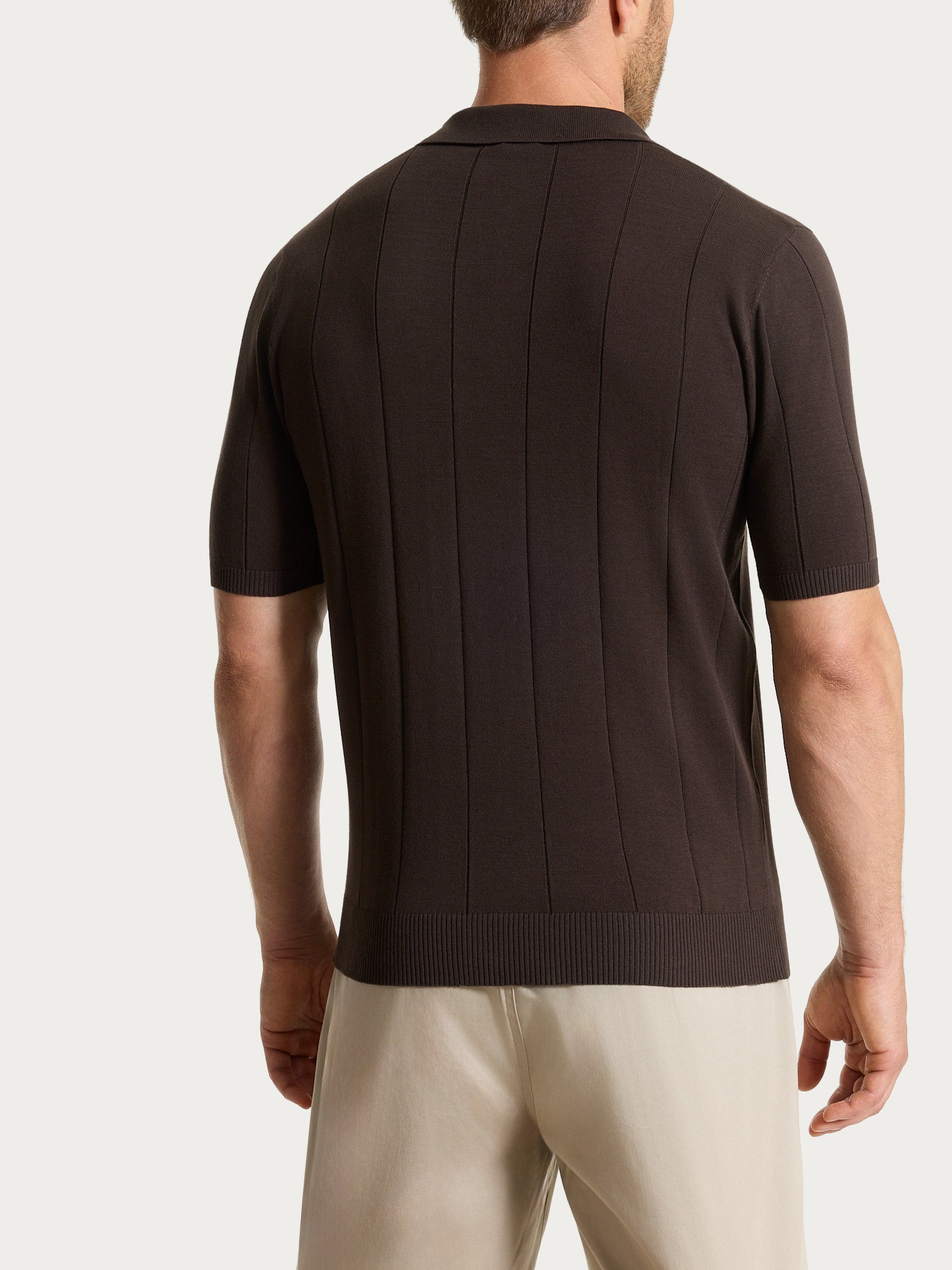 Ragno Polo uomo manica corta marrone puro cotone