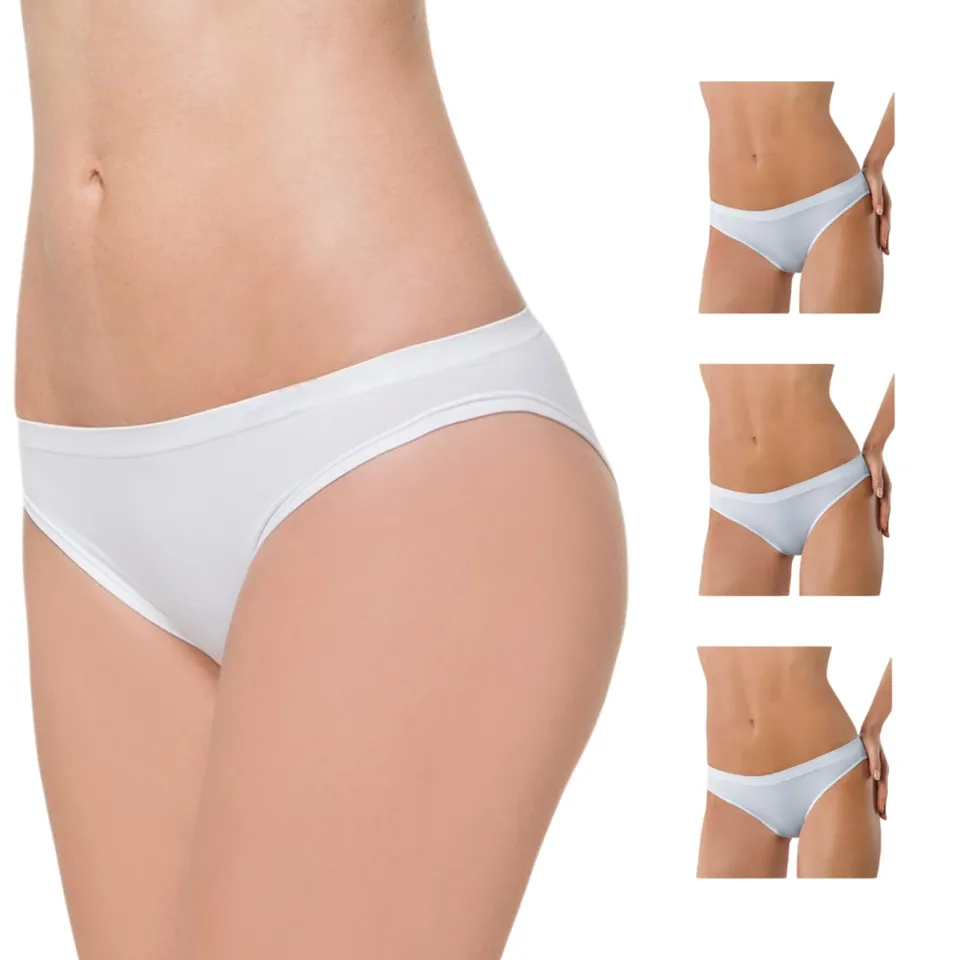 Lady C Slip Vita Bassa Microfibra Bianchi 3 Pezzi S-M