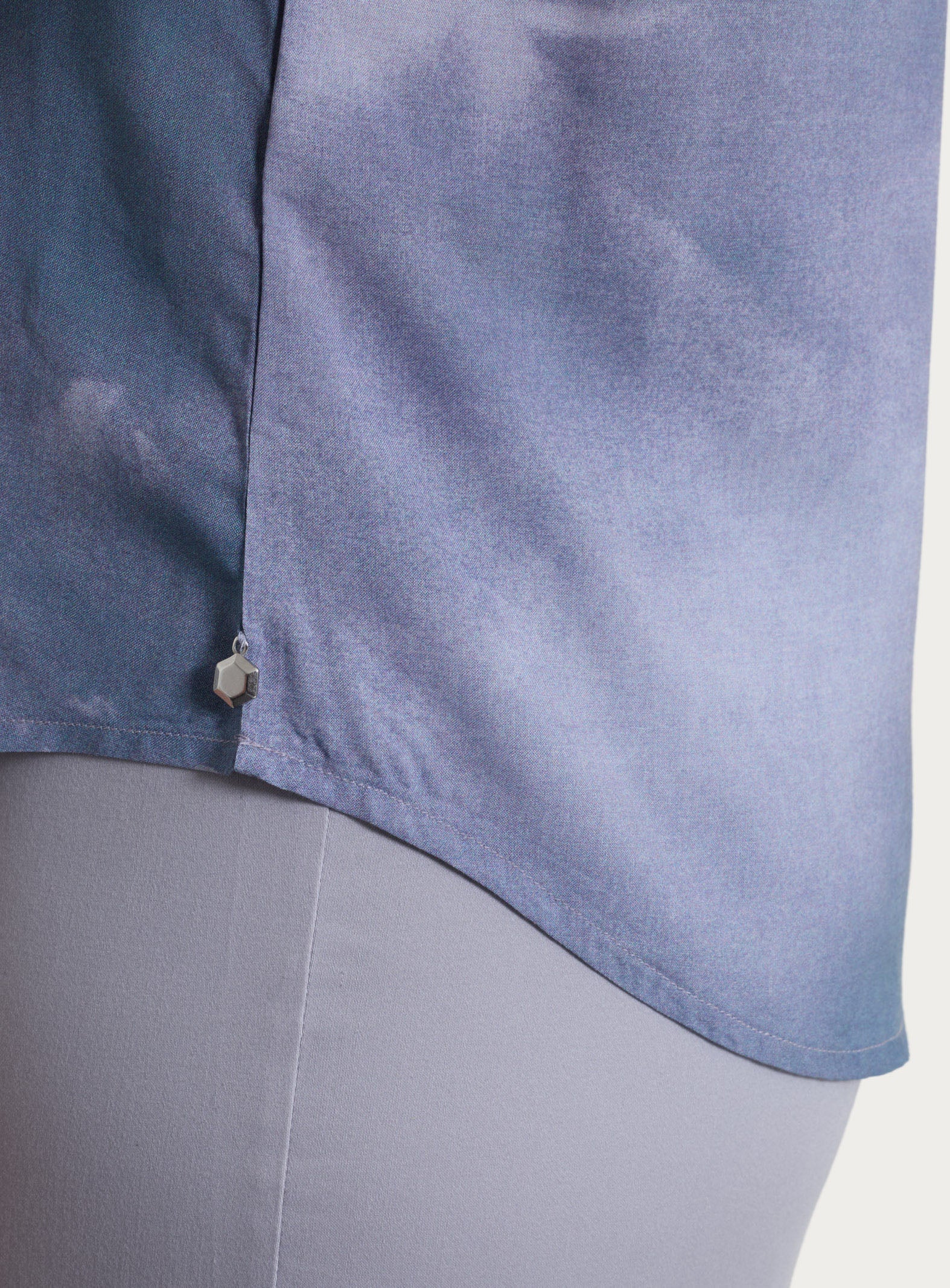 Ragno EcoSeta Blusa Manica Corta Fantasia Gray Dawn