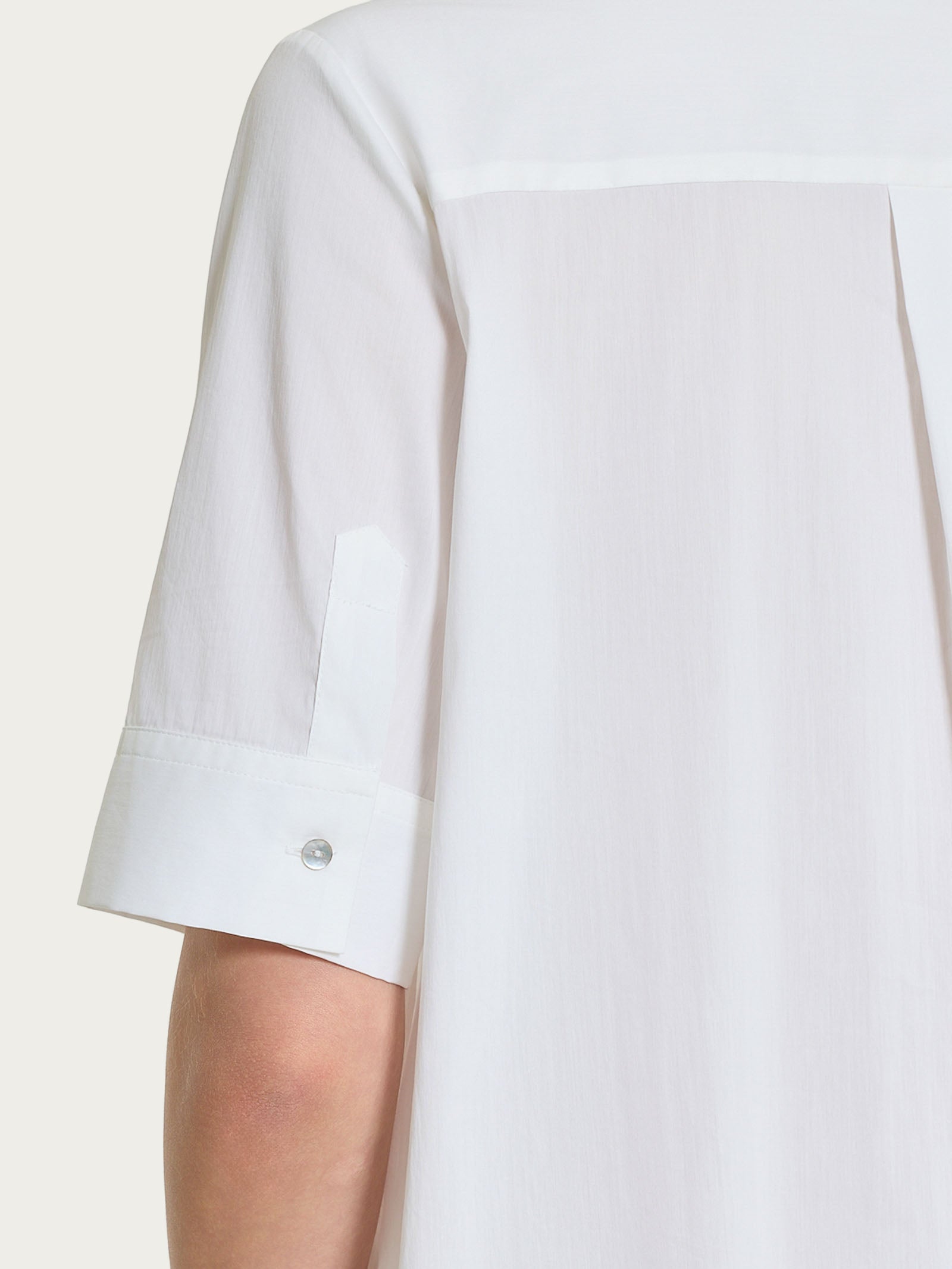 Ragno abito lungo camicia poplin Bianco manica corta