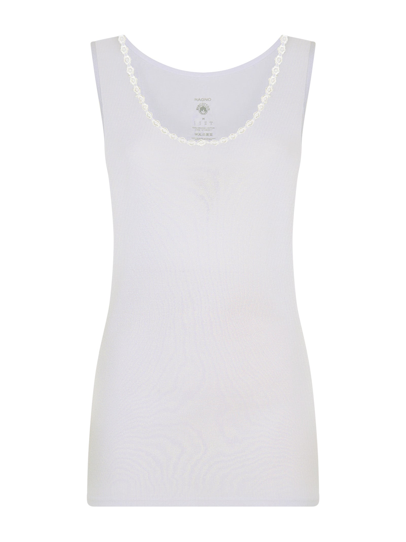 Ragno 100% Cotone Canottiera donna bianco puro cotone