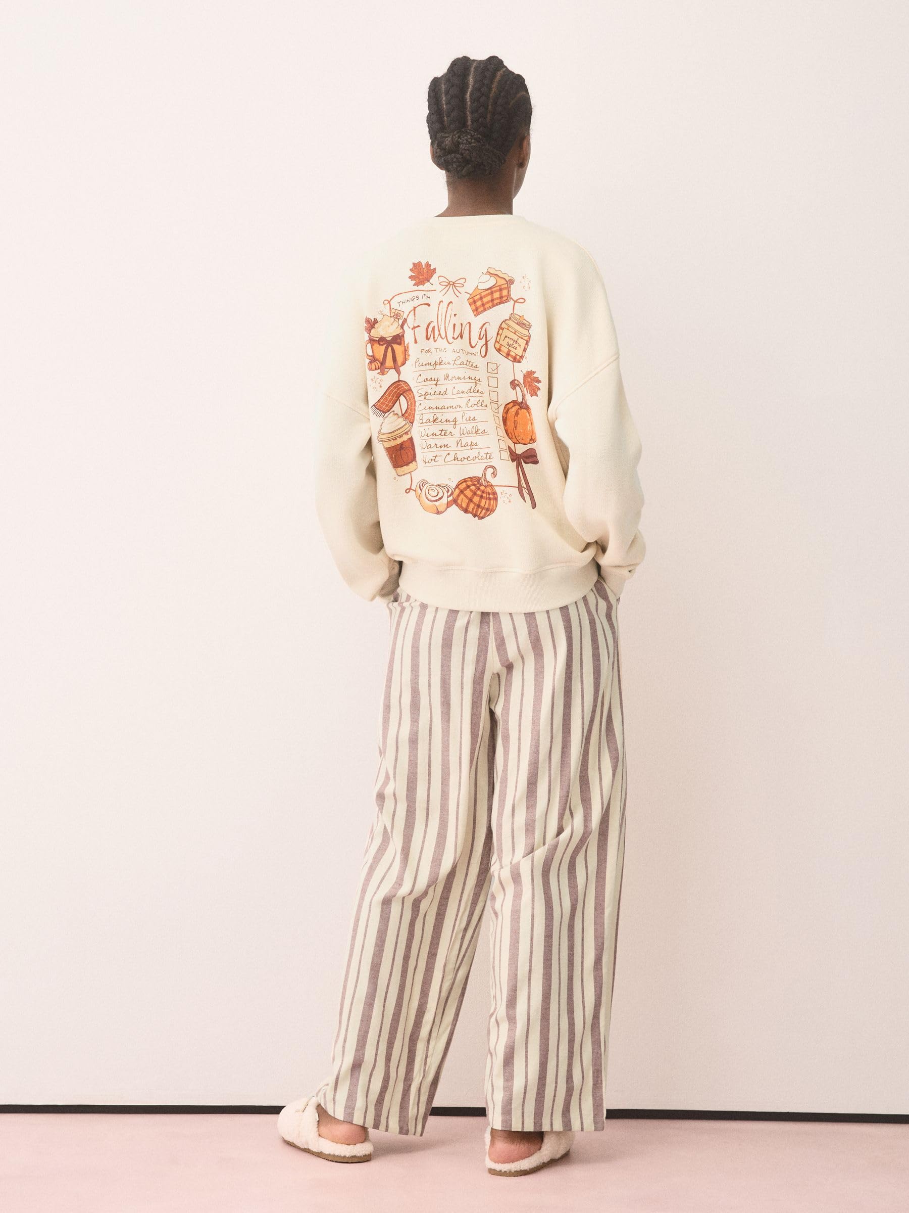 Next pigiama flanella donna con felpa taglia 48