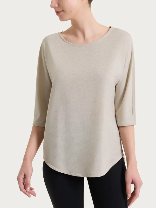 Ragno Summer Light maglietta kimono 3/4 Champignon righe