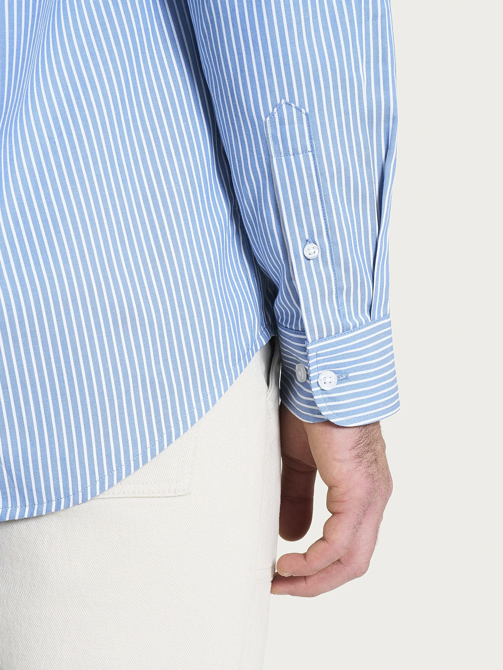 Ragno Oxford Double Twisted Camicia Uomo Cotone Fant. Rain Washed