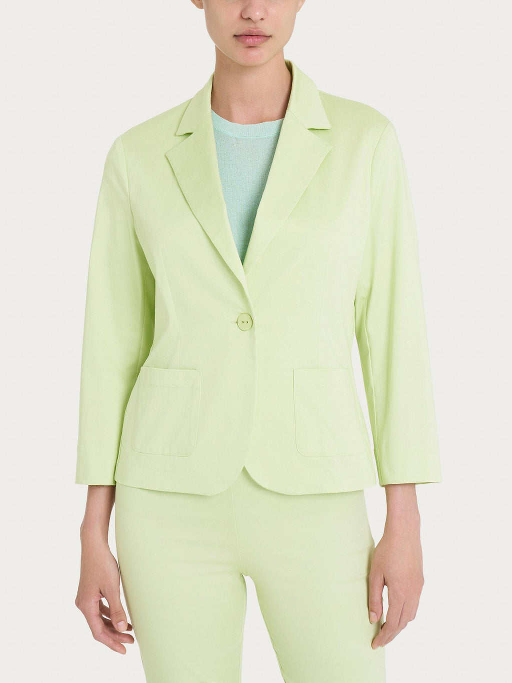 Ragno Satin Power blazer corto lime manica 3/4