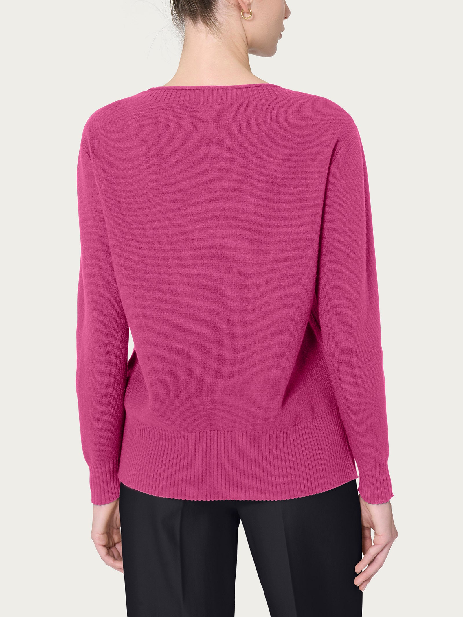 Ragno Super Soft Girocollo maglia viscosa red violet boxy