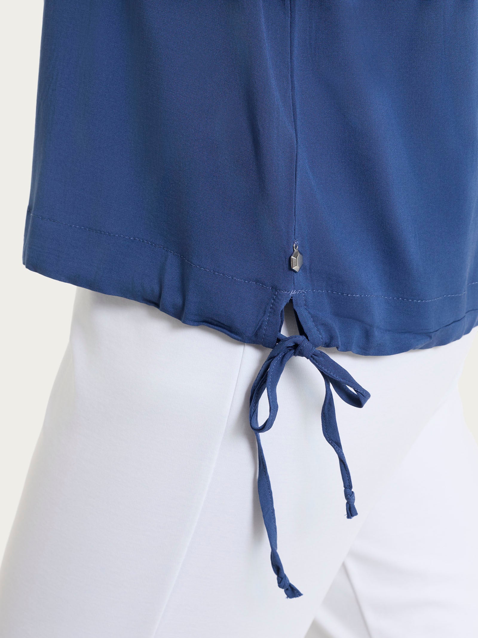 Ragno Voile Stretch blusa scollo V Oceana manica lunga