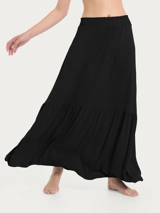 Ragno Viscosa Summer gonna lunga donna nera