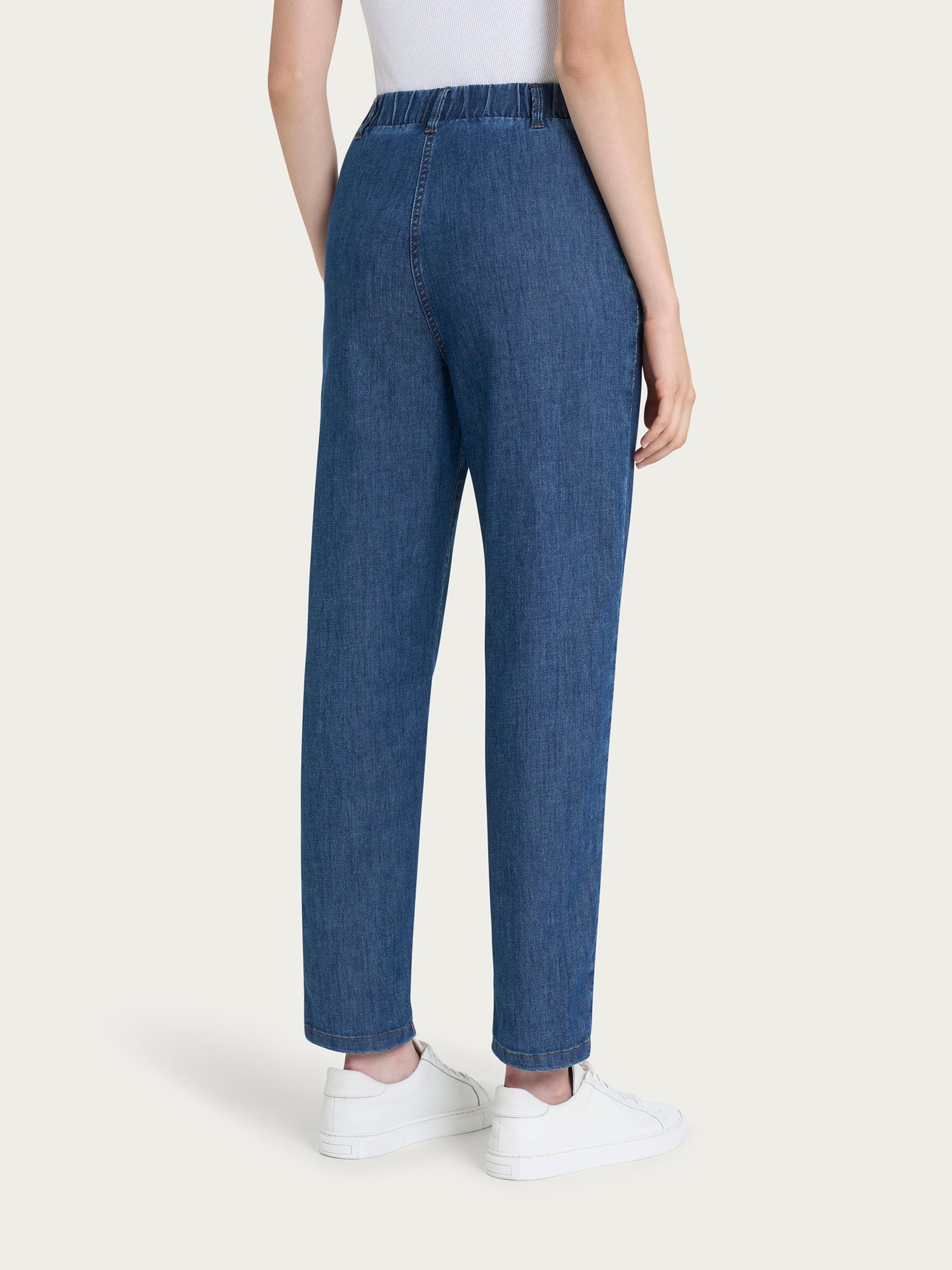Ragno Super Denim Jeans a carota con tasche blu tapered