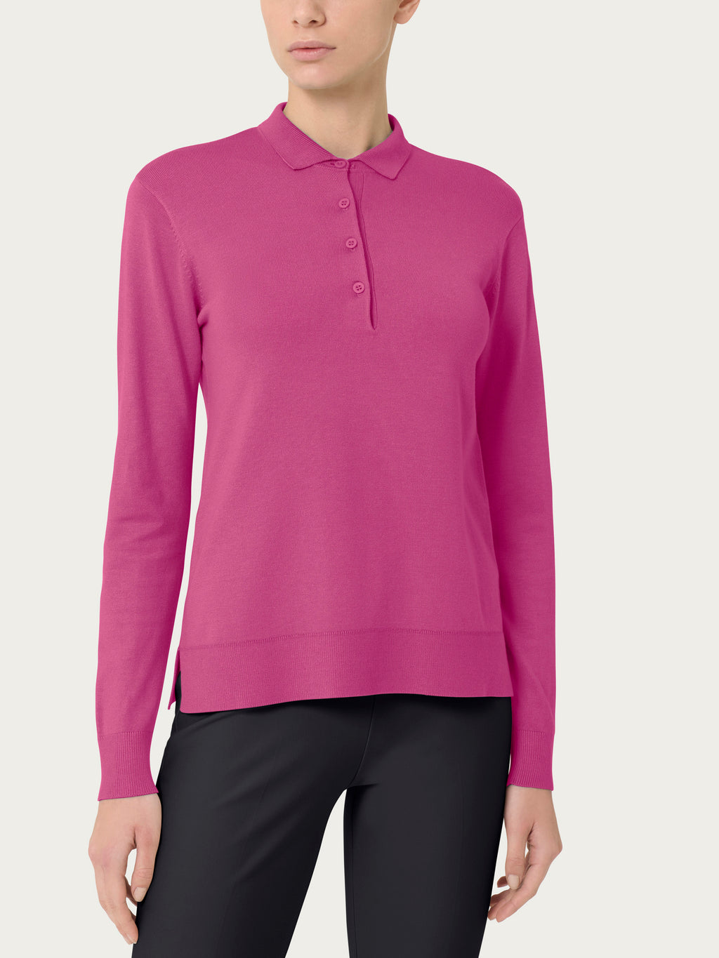 Ragno Four Seasons Polo maglia donna Red Violet viscosa