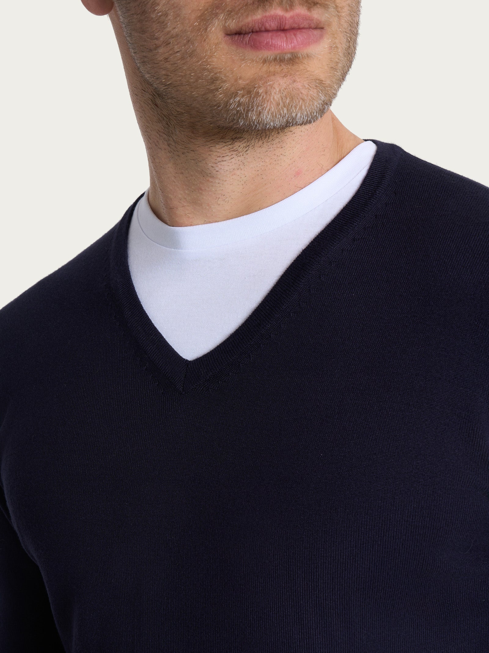 Ragno Four Seasons pull scollo a V Bleu uomo regular