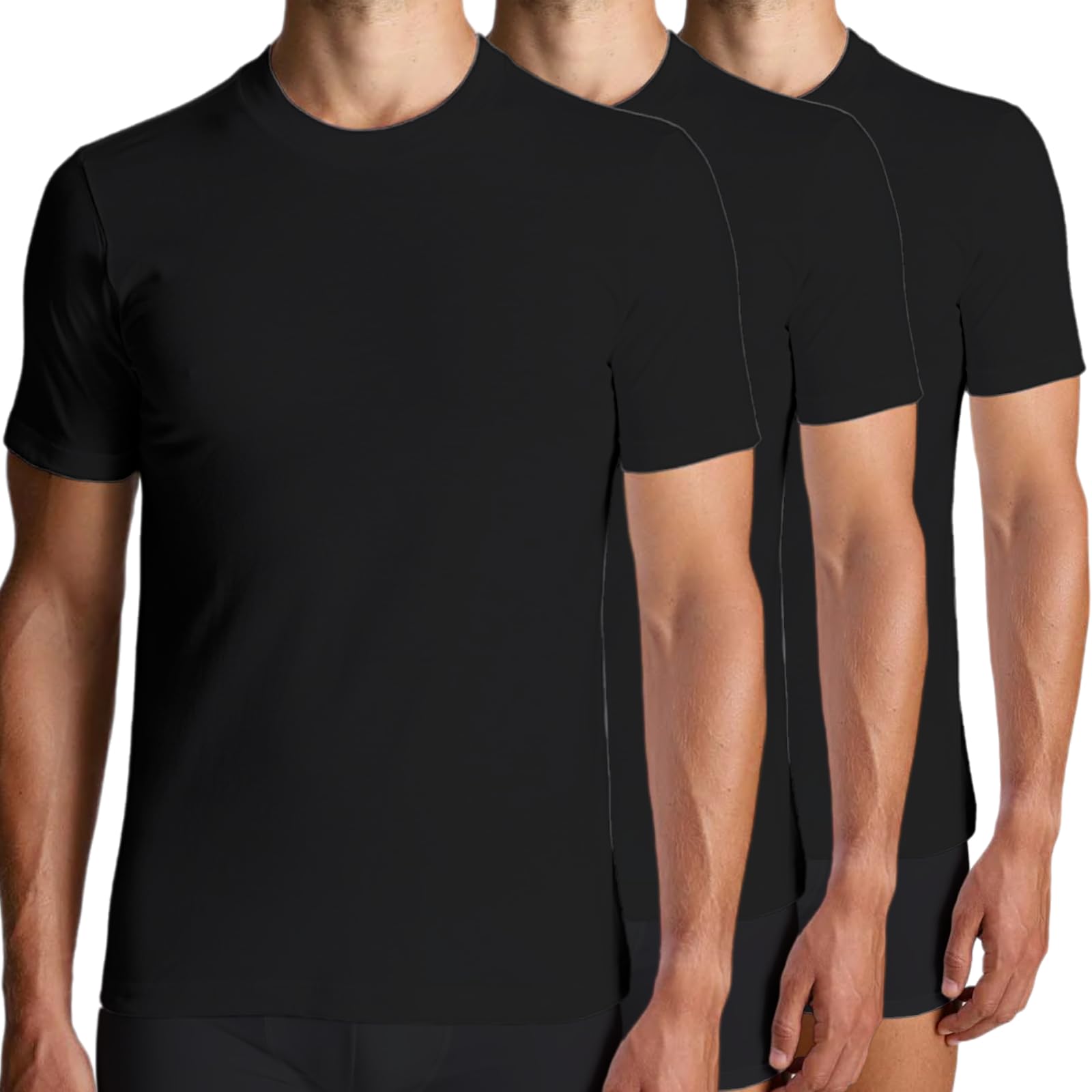 Lady C Maglia Uomo Cotone Caldo Maniche Corte Intima