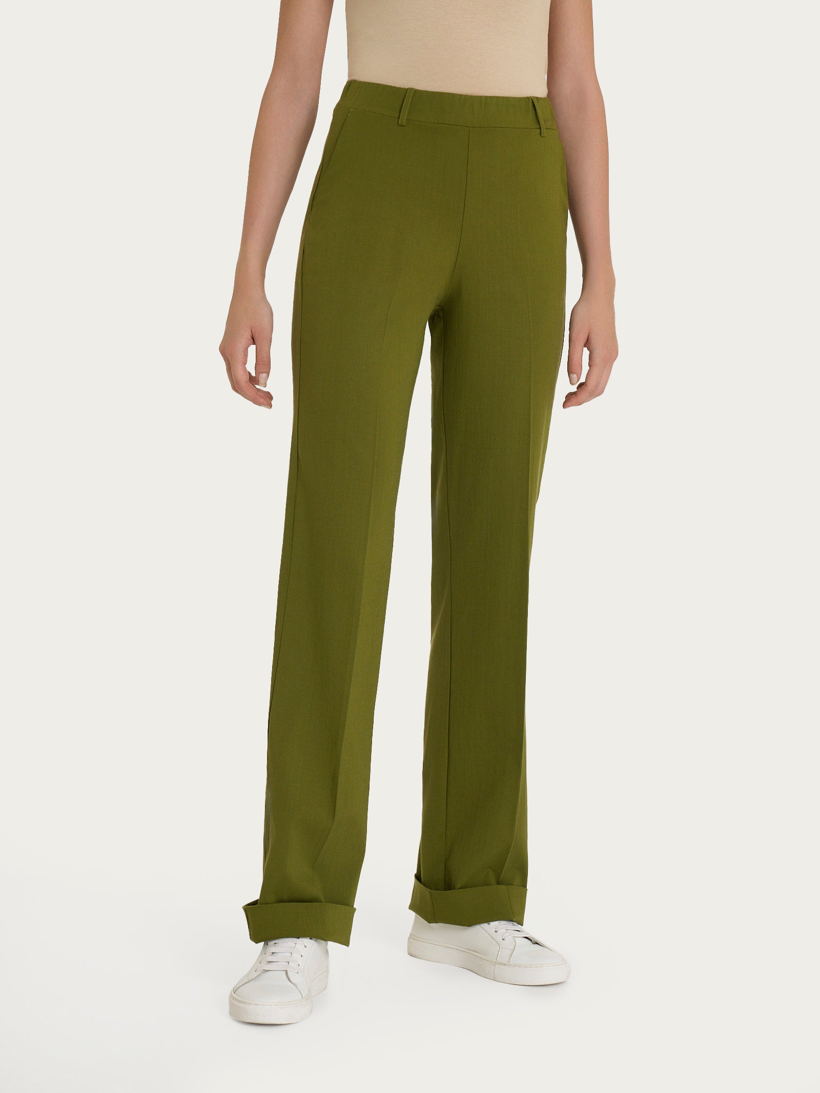 Ragno Super Natural pantalone dritto con tasche Sphagnum verde