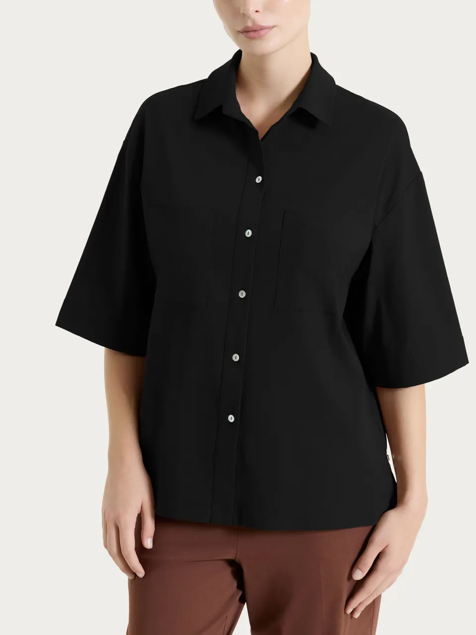 Ragno Super Fresh Camicia manica corta nero ingualcibile