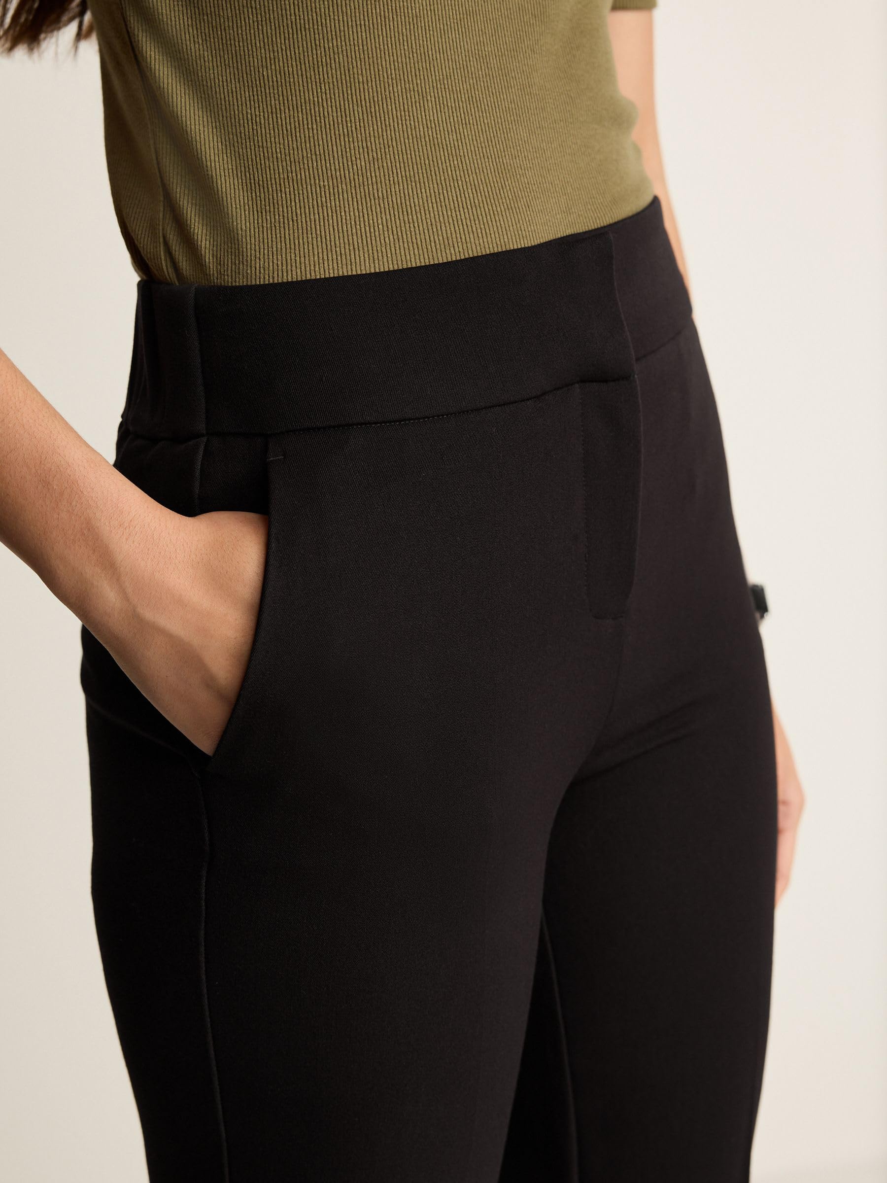 Next Pantaloni Sartoriali Bootcut Quadri Elasticizzati