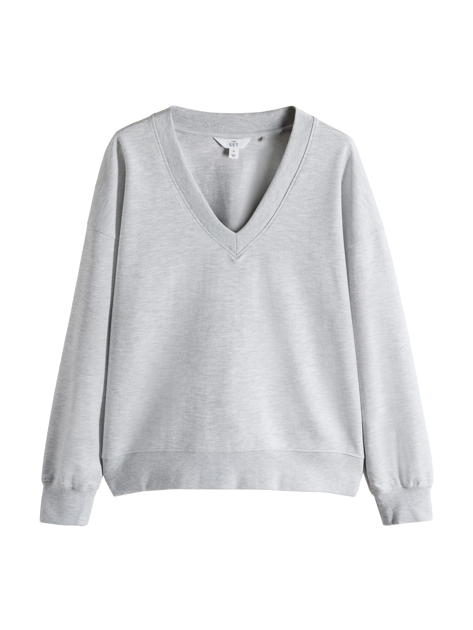 The Set donna felpe scollo a V interlock 2 pz