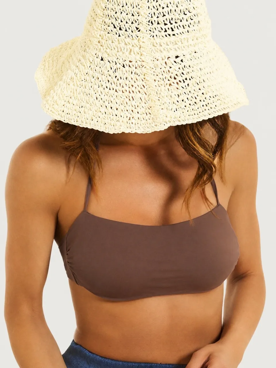Ragno Invisible Reggiseno Fascia Microfibra Chocolate