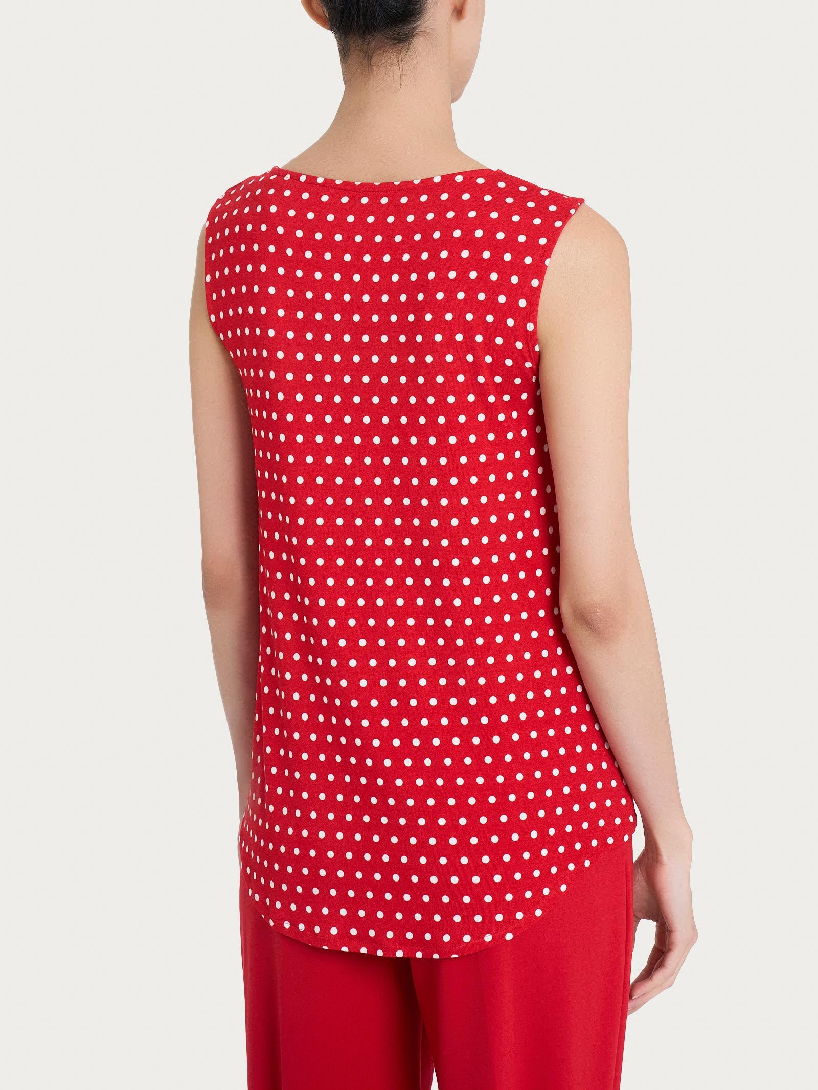 Ragno Viscosa Summer Top Dots Smanicato Fant. Salsa