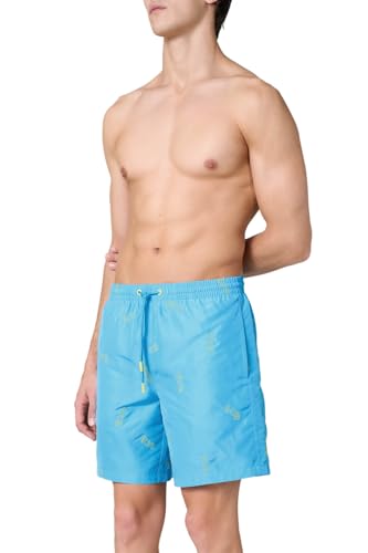Goldenpoint Ricamo Ippocampo Costume Mare Uomo Media Lunghezza