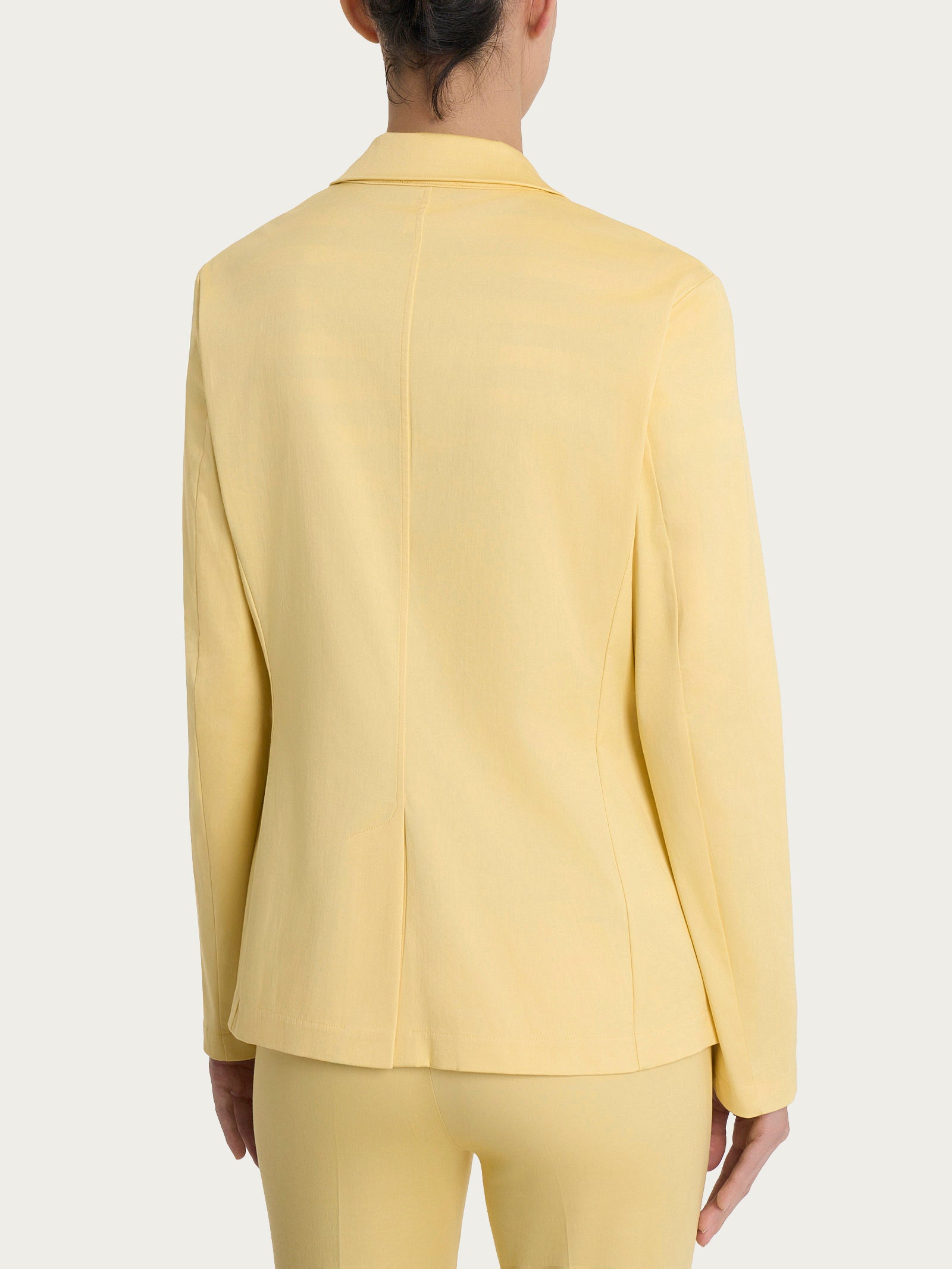 Ragno Satin Power blazer donna 2 bottoni pale banana cotone