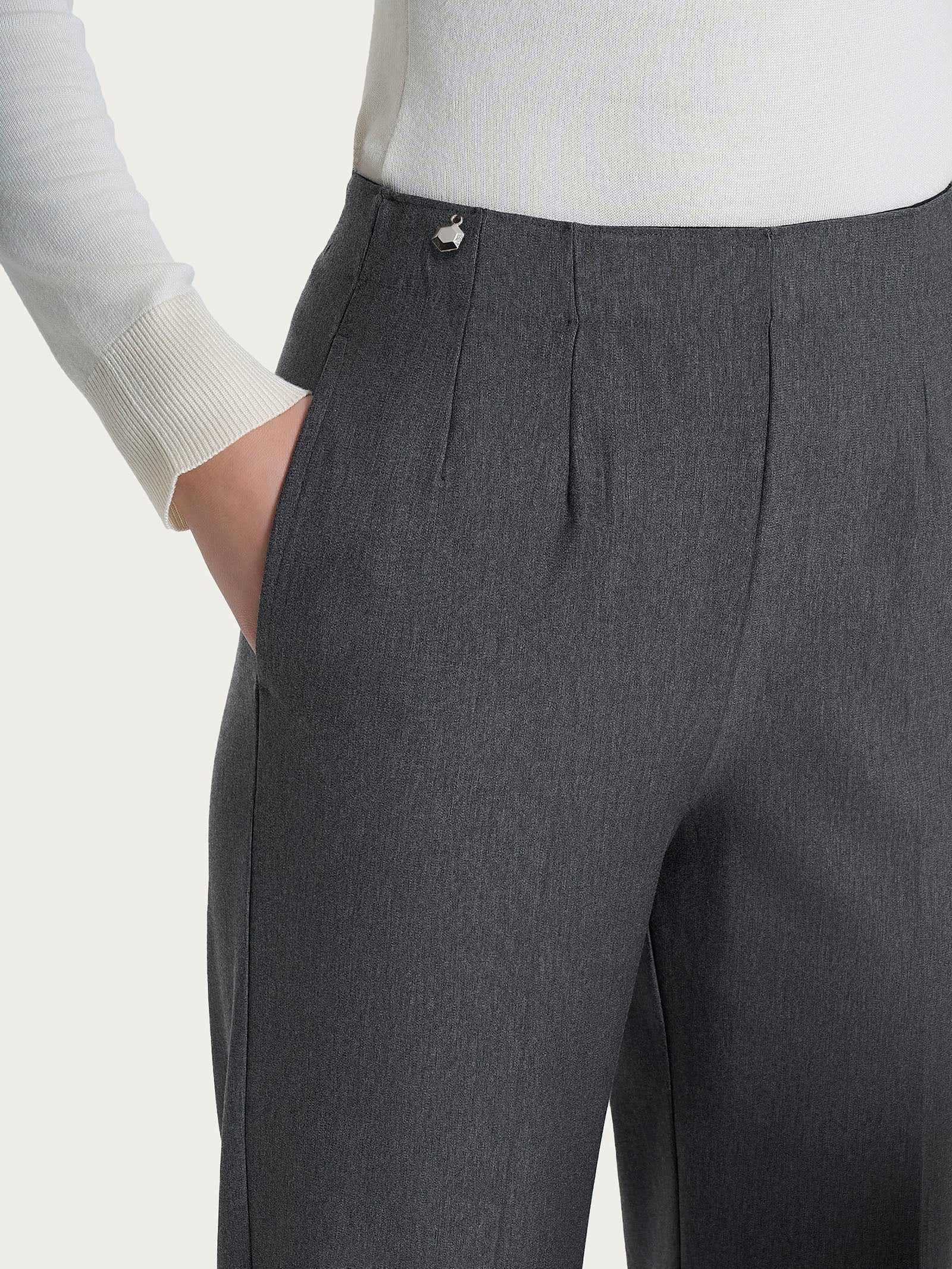 Ragno Compact Pantalone Dritto con Tasche Ardesia Mel elasticizzato