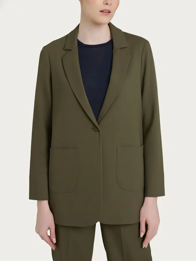 Ragno Compact Light blazer destrutturato verde oliva