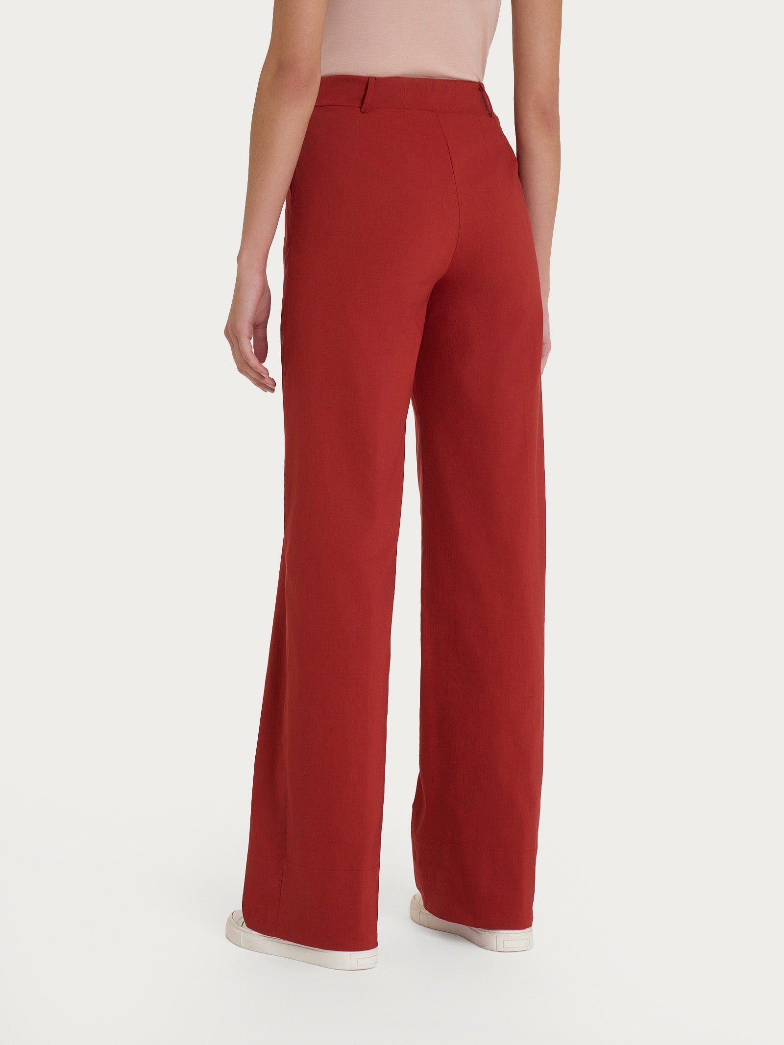 Ragno Super Fresh Pantalone Ampio Wide Leg Red Ochre