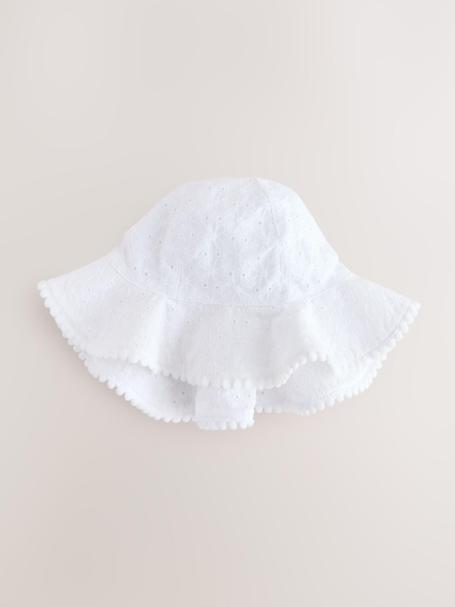 Next cappello estivo bebè sangallo bimba 48 2 pezzi