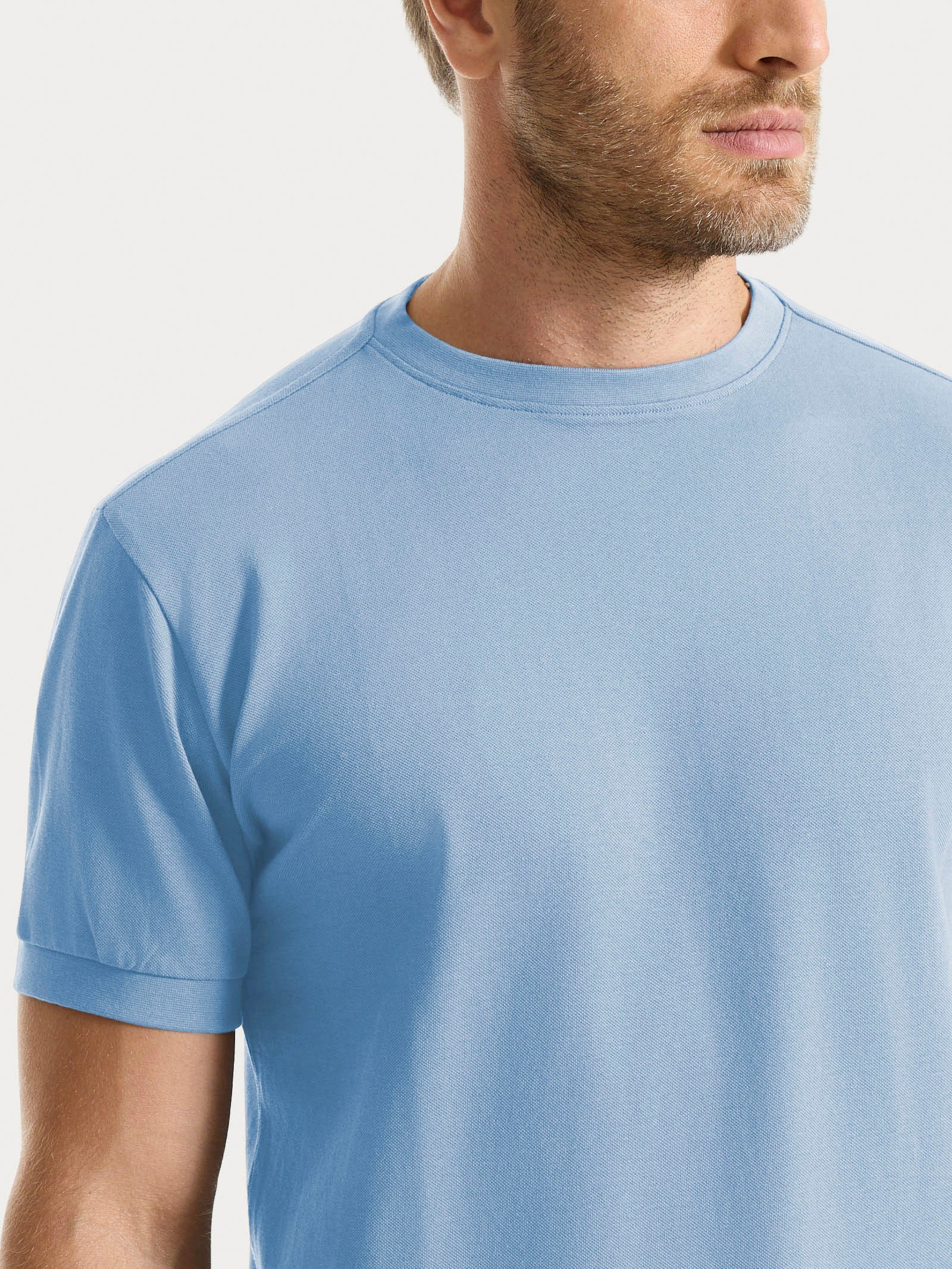 Ragno Eco Cotton maglietta uomo dusty blue piquet
