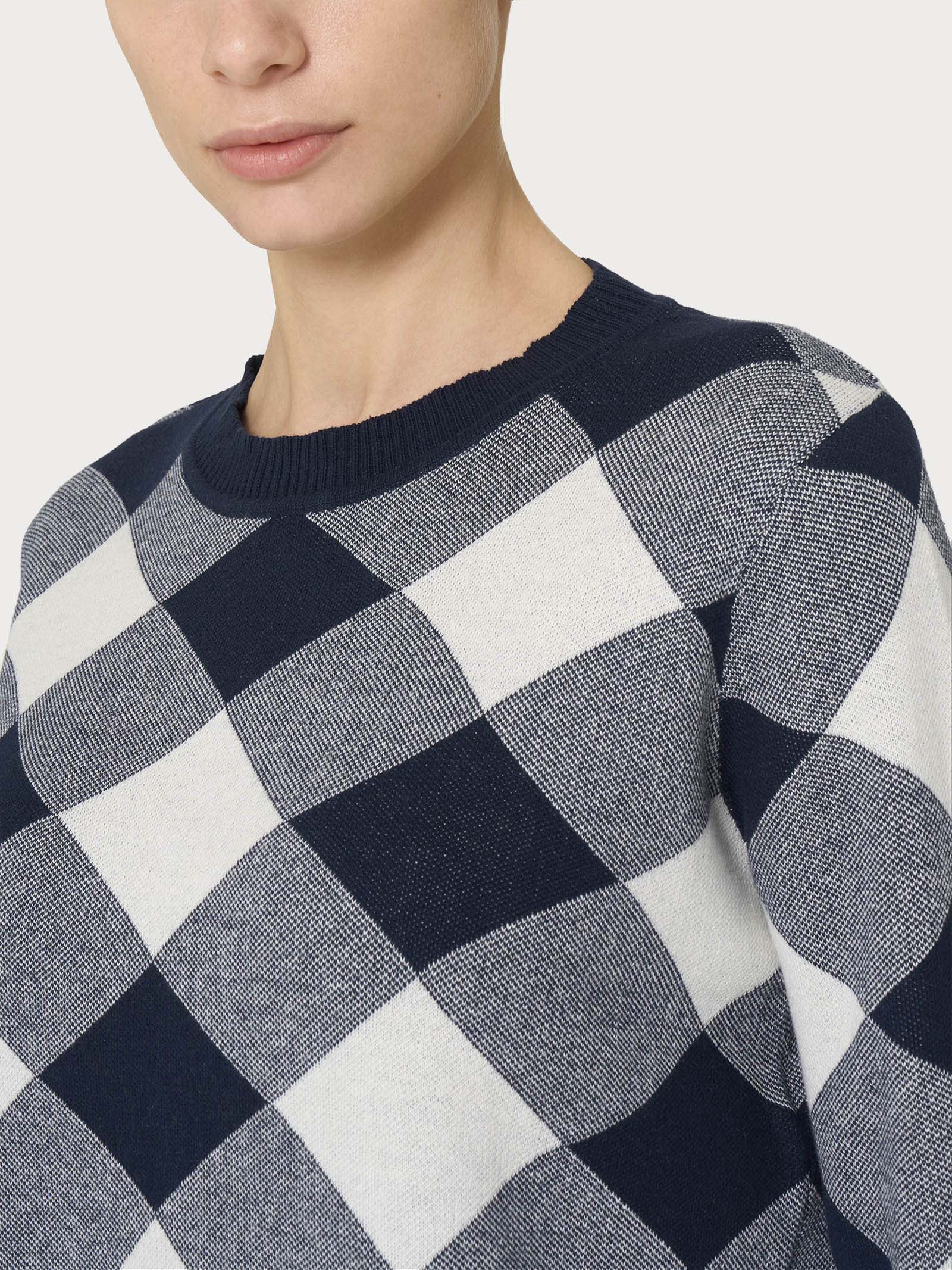 Ragno Winter Cotton maglia girocollo donna blu puro cotone