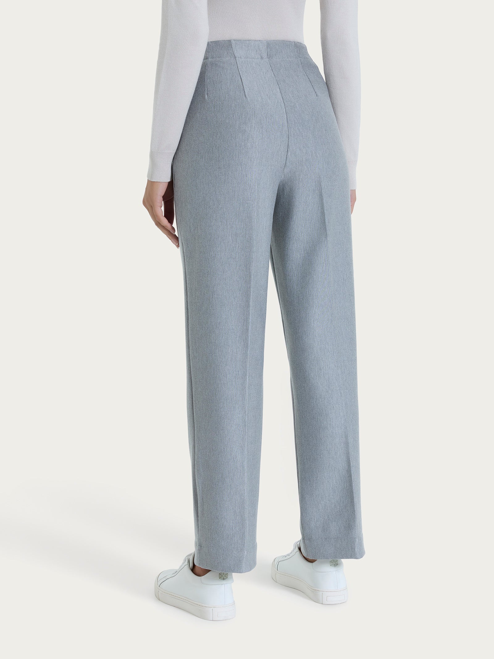 Ragno Compact The Straight Leg pantalone grigio tasche