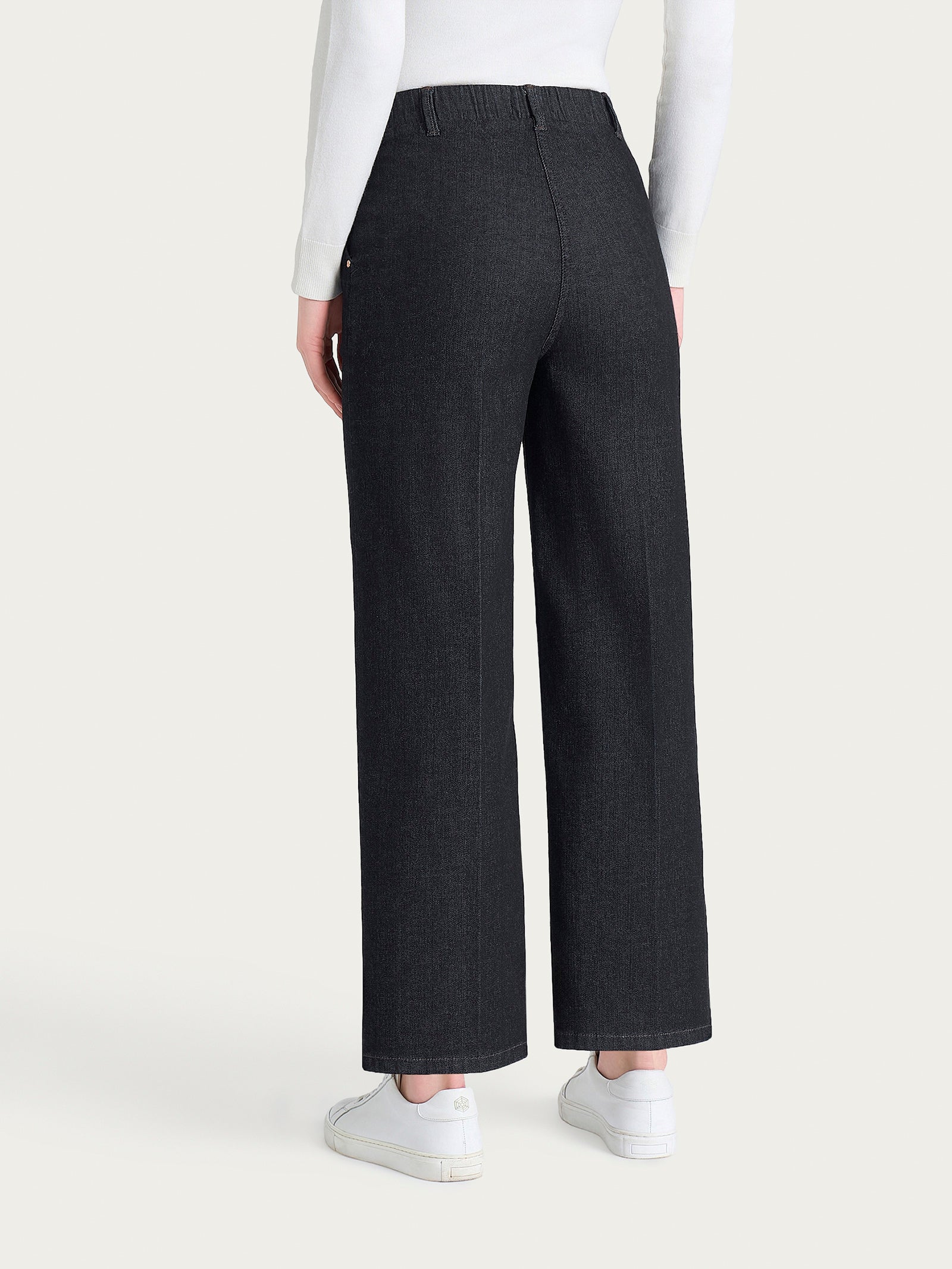 Ragno Heritage Denim Jeans Ampio Caviglia Nero Cotone