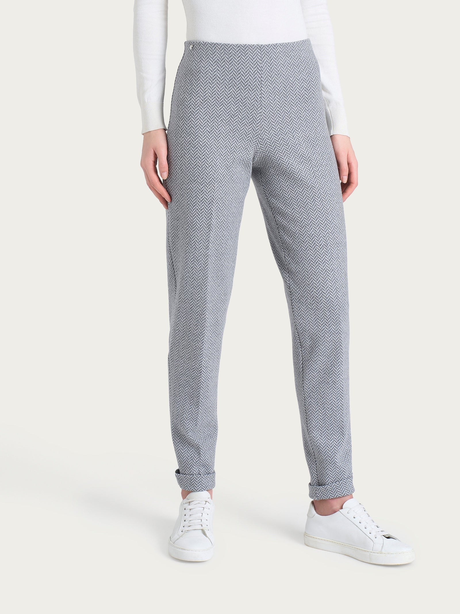 Ragno Eco Jacquard Pantalone Sigaretta skinny grigio