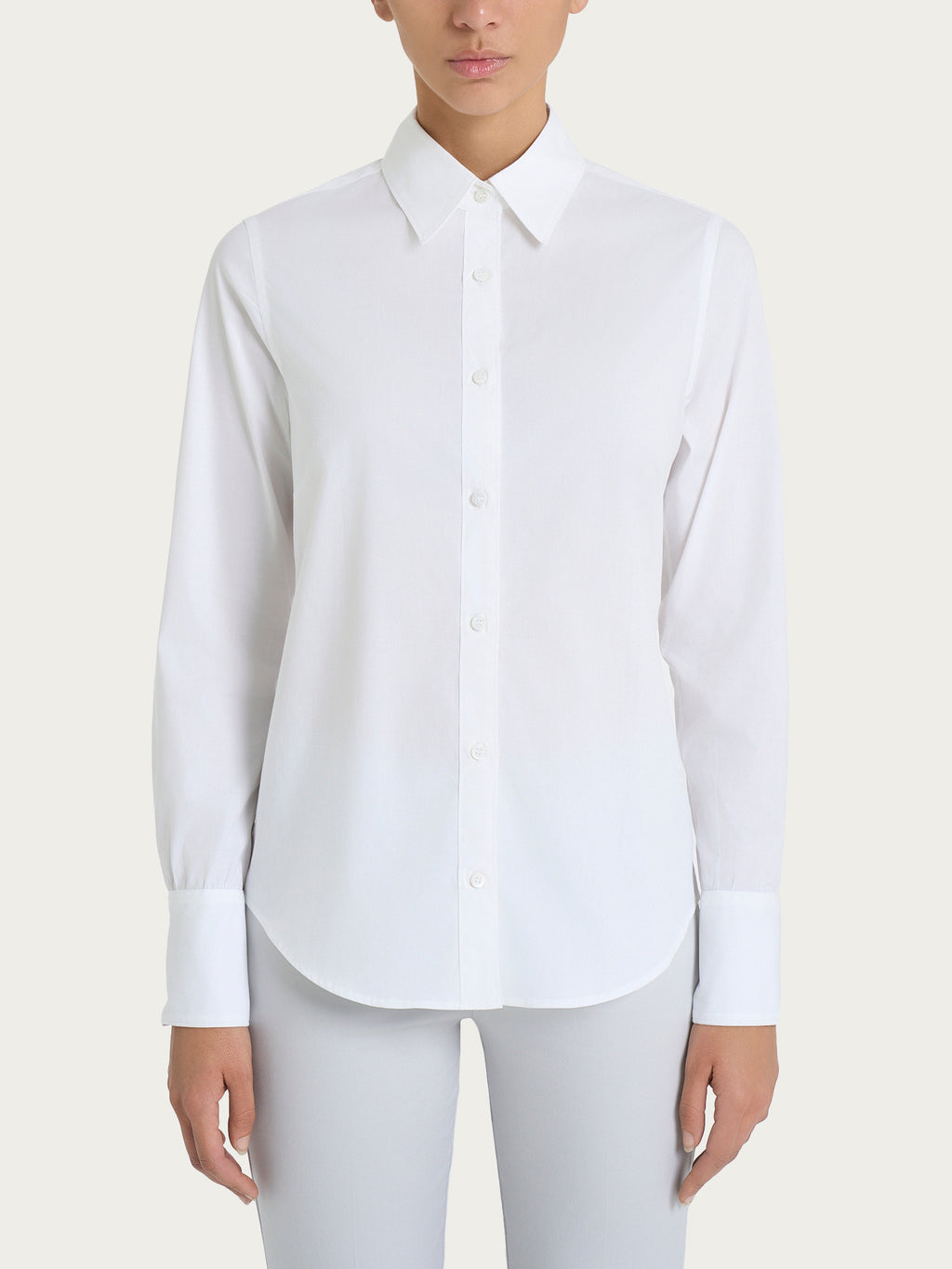 Ragno Comfort camicia classica popeline bianca donna regolare
