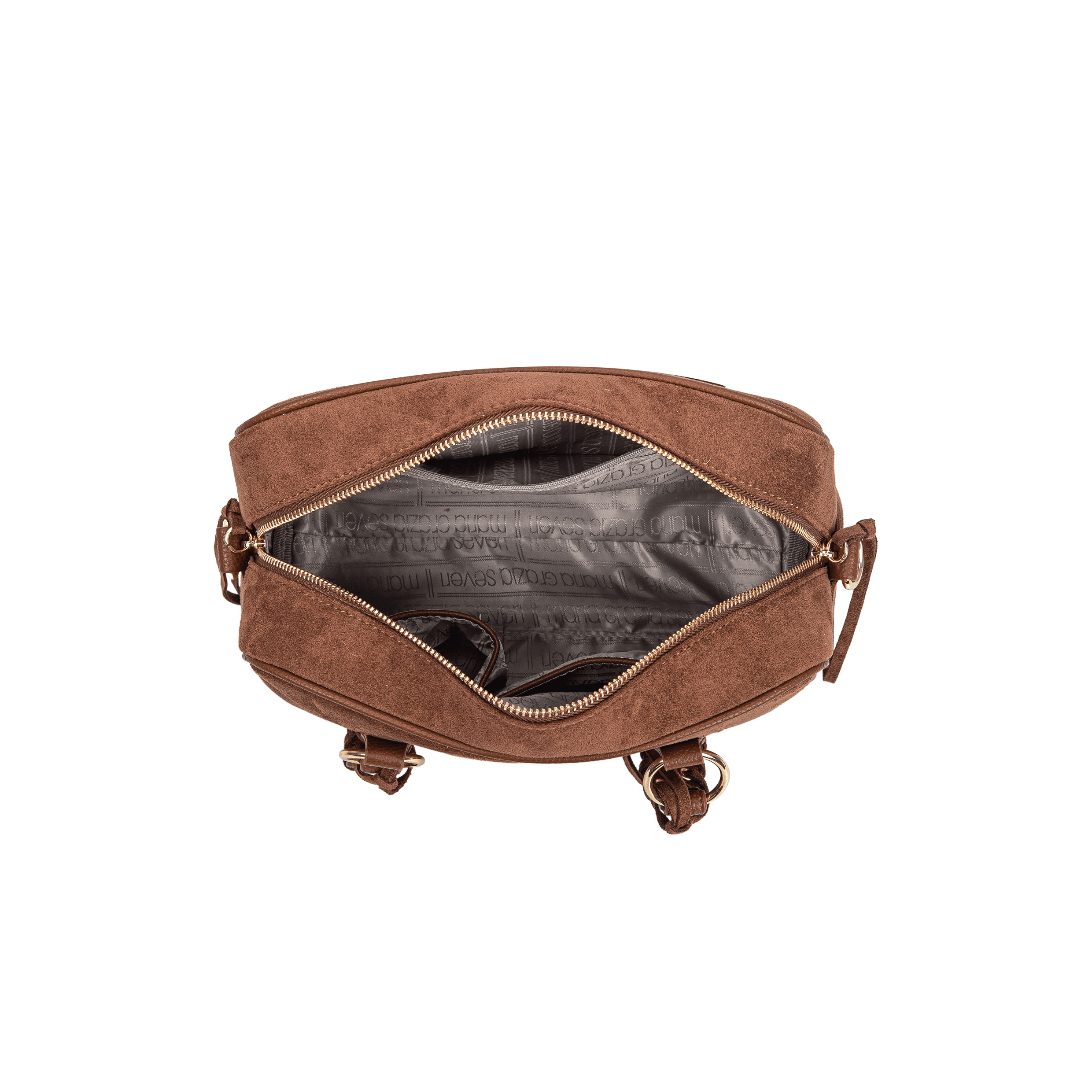 Maria Grazia Severi 9136 borsa bowling scamosciata manici intrecciati