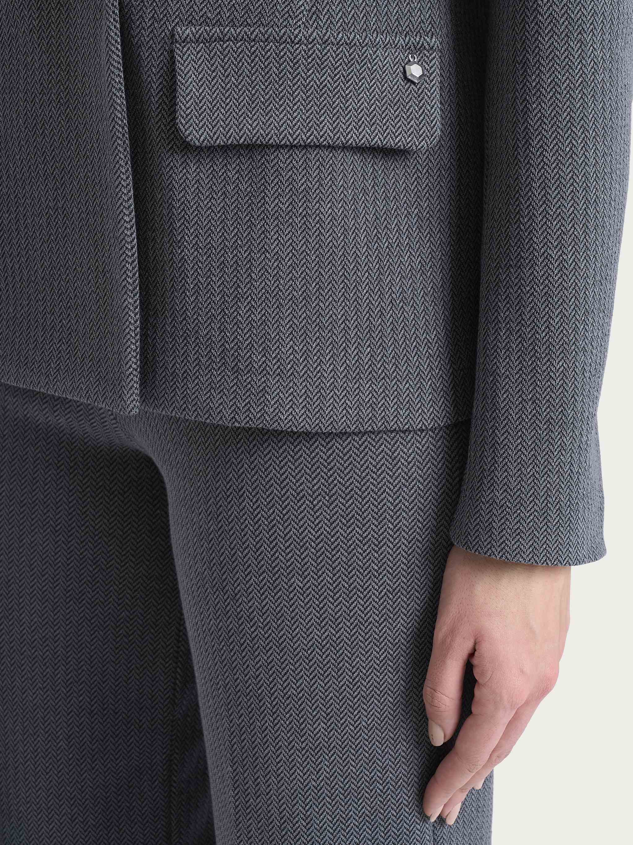 Ragno Eco Jacquard Blazer Doppio Petto giacca Ardesia spigato