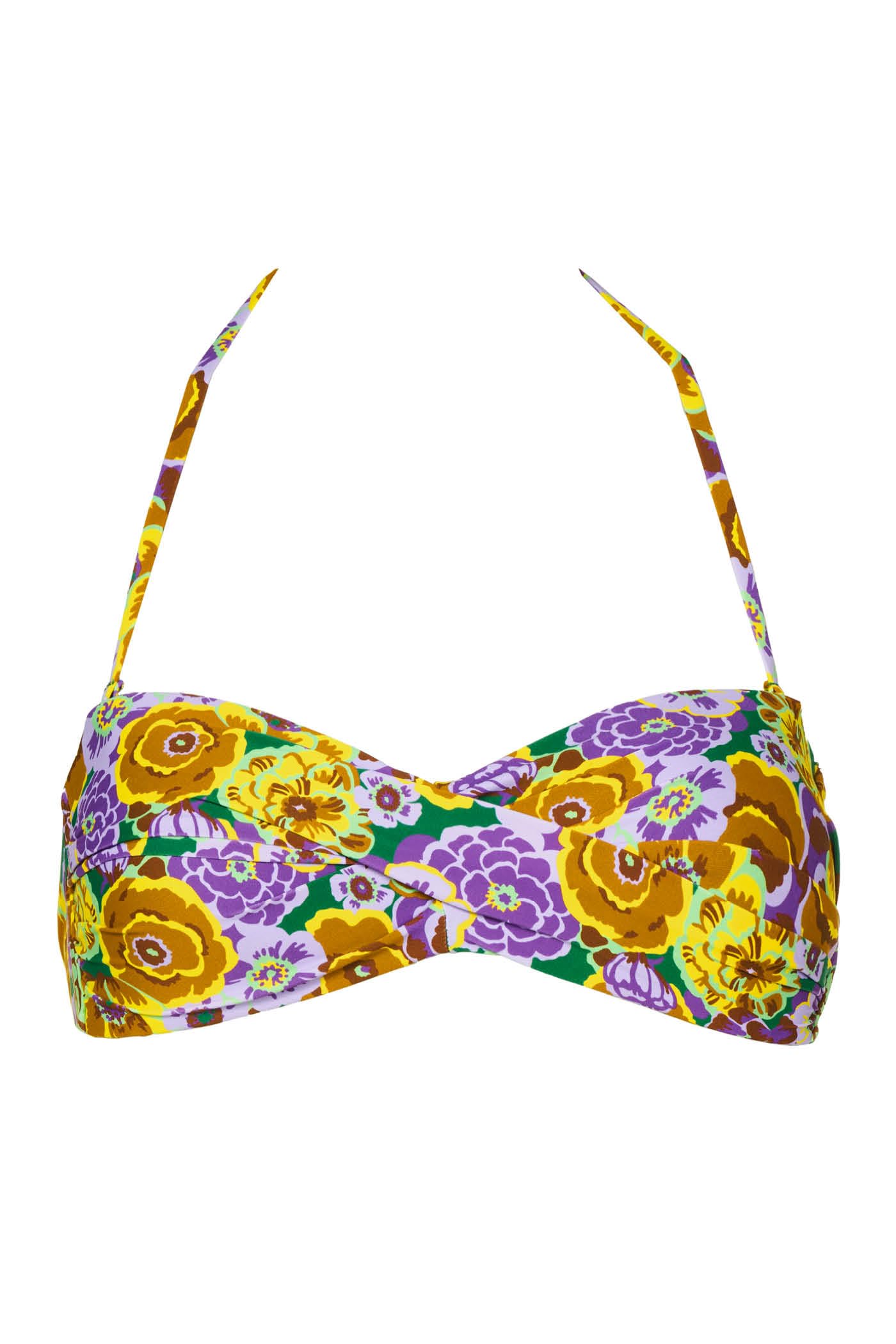Goldenpoint Fleur top bikini fascia floreale imbottito