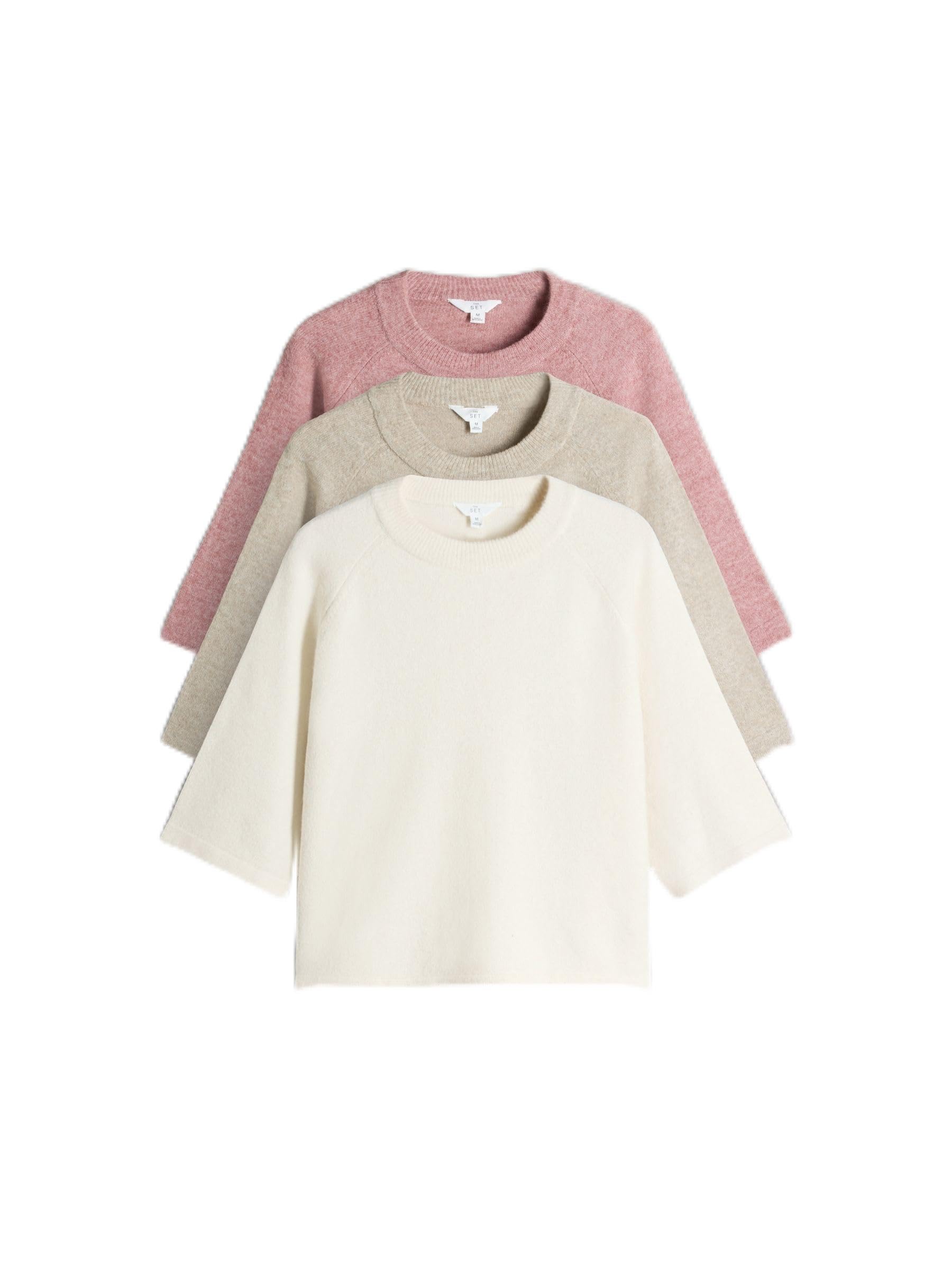 Geo Next The Set Maglietta Girocollo Maglia con Lana 3 Pezzi