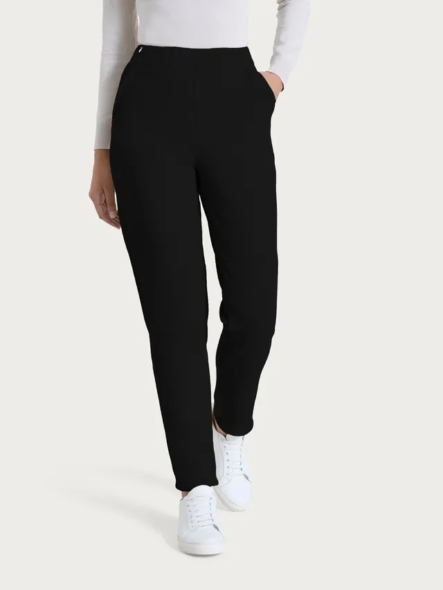 Ragno Relaxed Wardrobe The Chino pantalone nero felpato