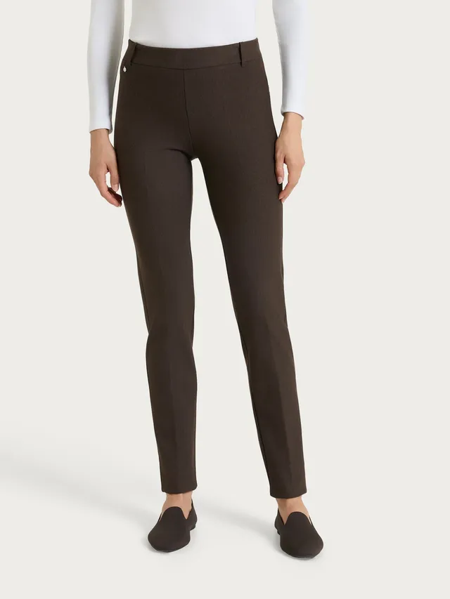 Ragno Compact a Sigaretta Pantalone Ebano Mel. elasticizzato