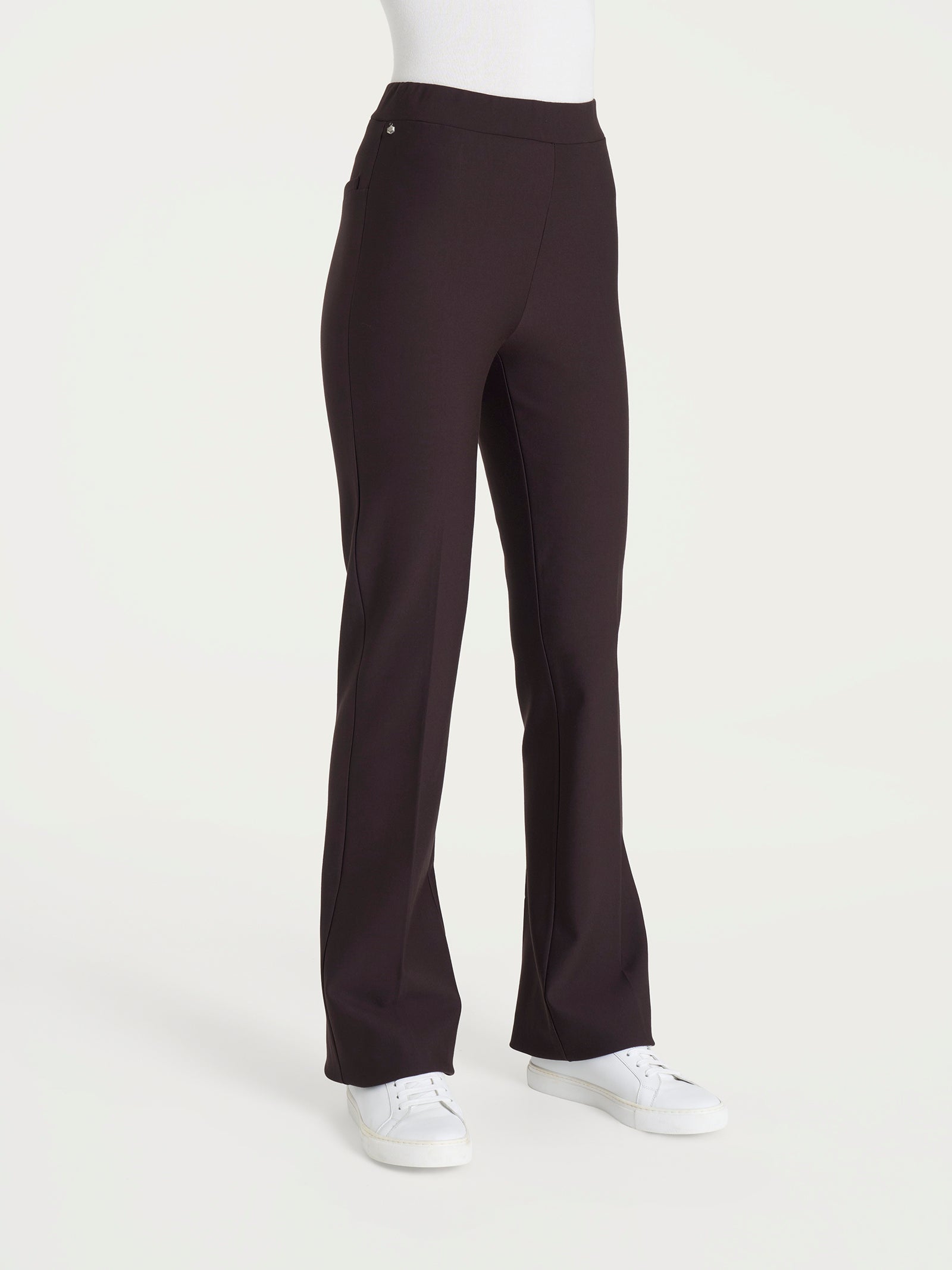 Ragno Compact Pantalone flare pantalone Chocolate scampanato