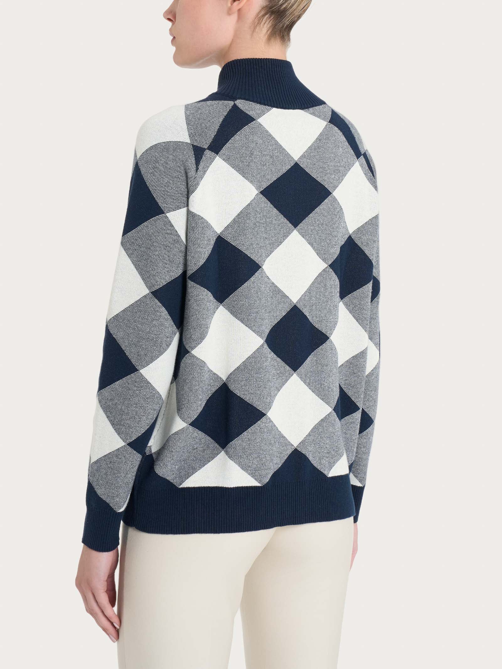 Ragno Winter Cotton bomberino Fantasia Bleu jacquard