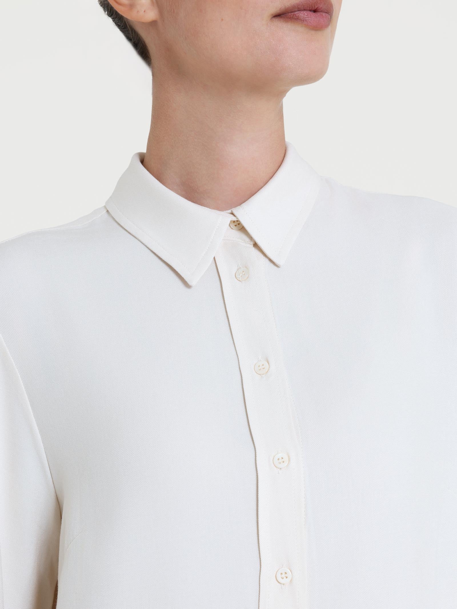Ragno Winter EcoSeta Camicia Manica Lunga Avorio
