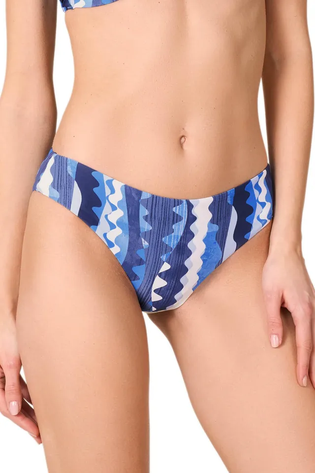 Goldenpoint Sea Symphony slip bikini fianco basso fantasia geometrica
