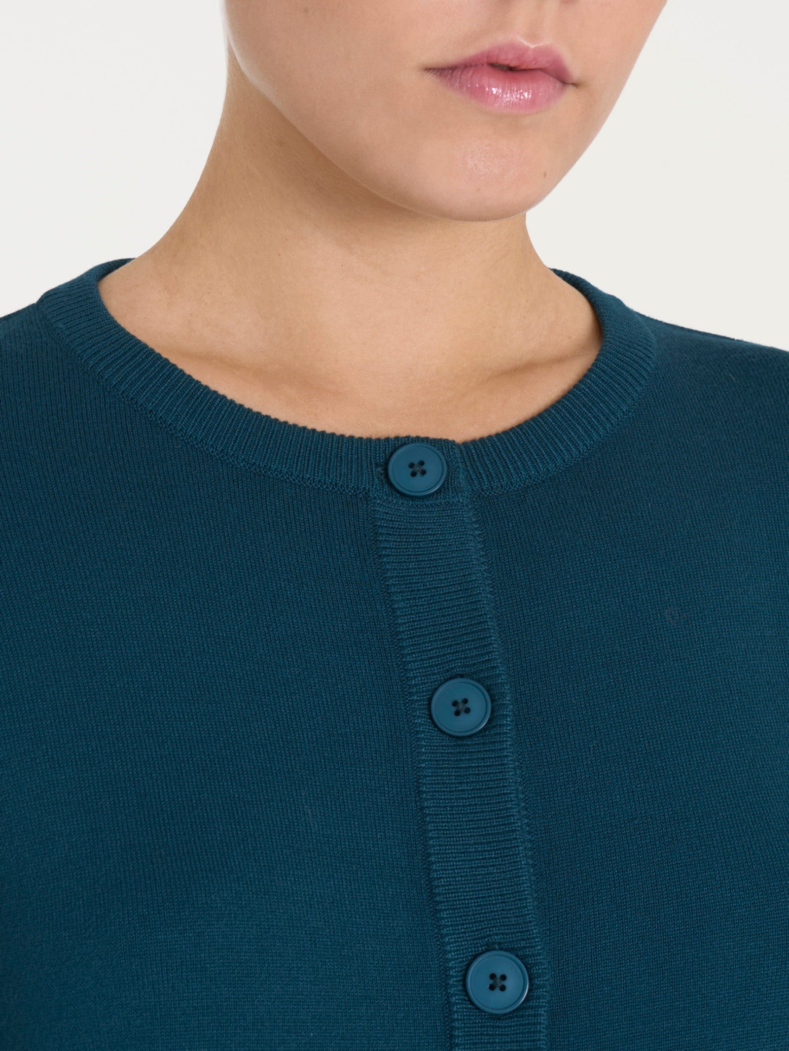 Ragno Four Seasons Cardigan Bottoni Viscosa Reflecting Pond