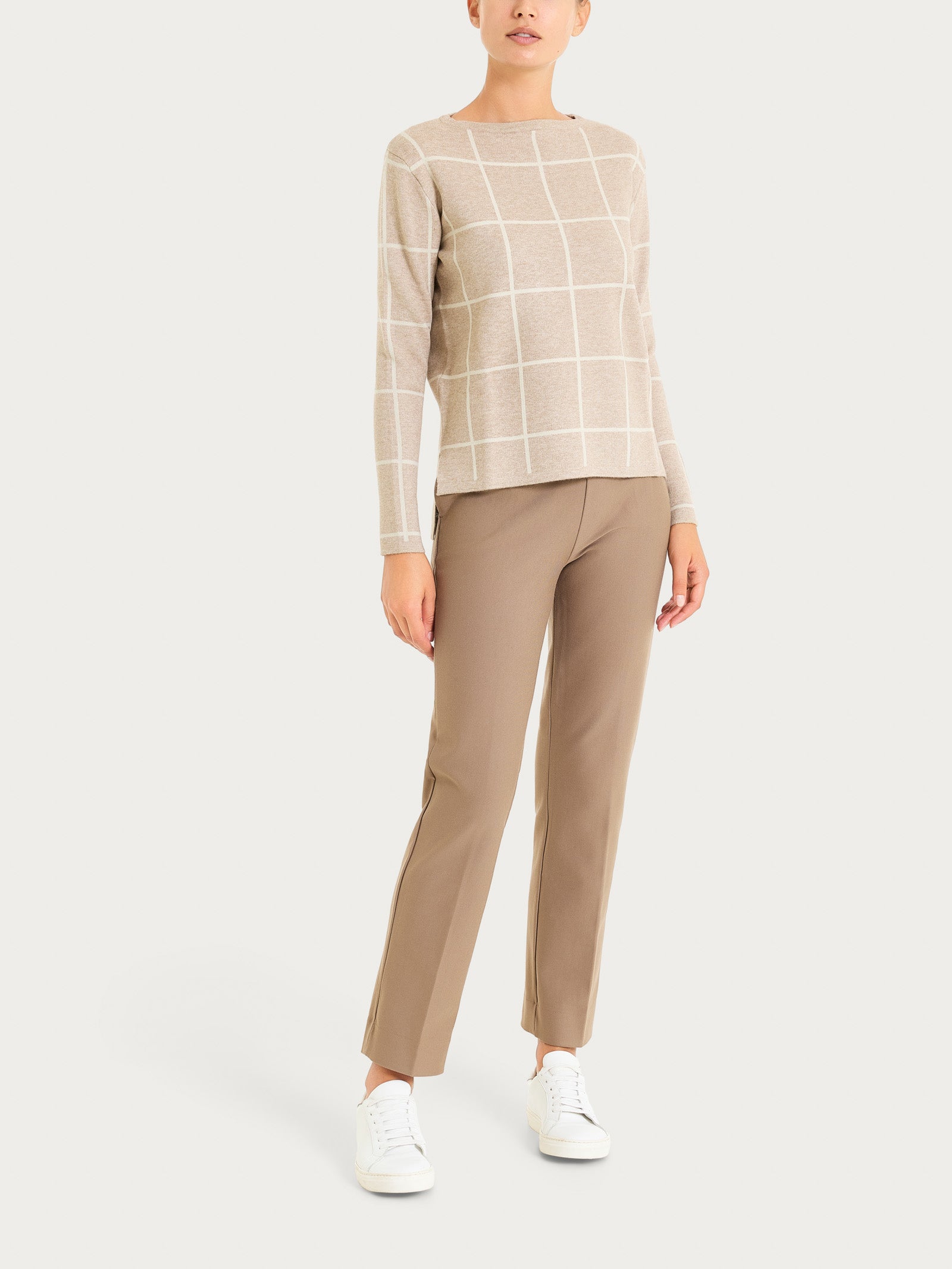 Ragno Four Seasons maglia barchetta check cammello