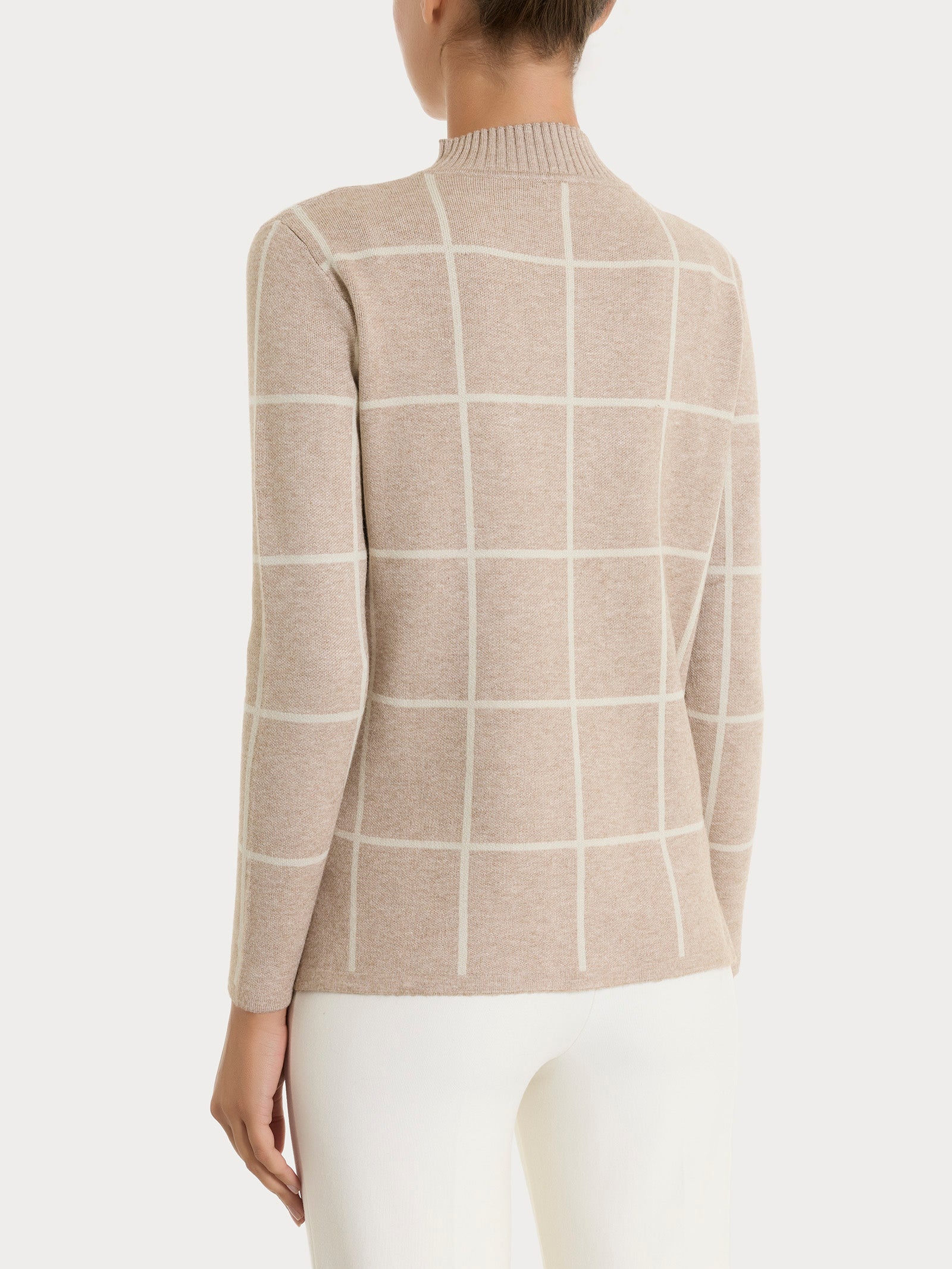 Ragno Super Soft Maglia Lupetto Check Cammello Mel.