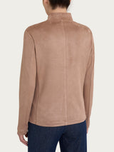 Ragno Eco Suede Short blazer giacca Warm Taupe due bottoni