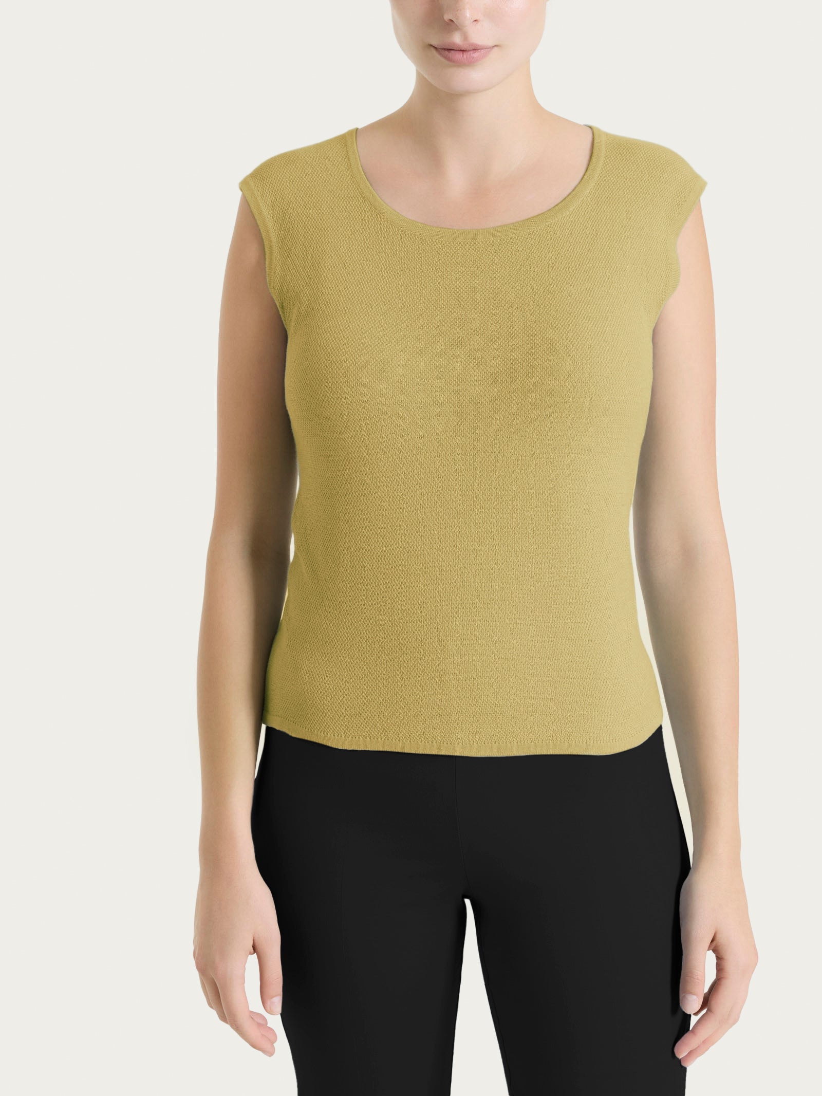 Ragno Puro Cotone piquet gilet verde Khaki